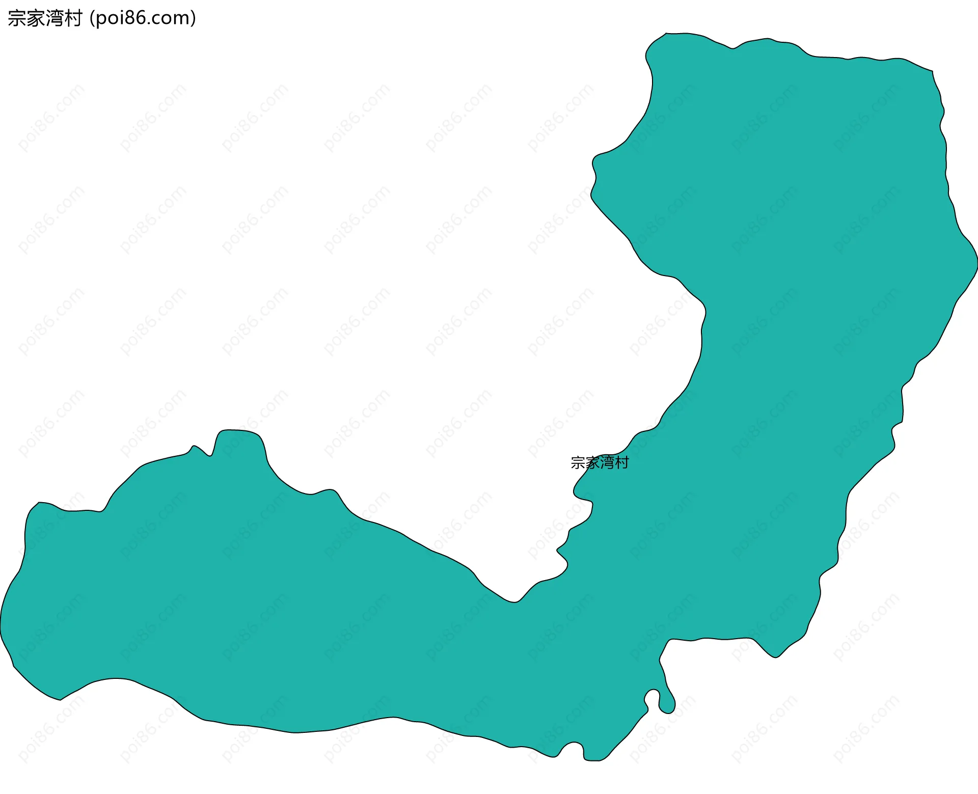 宗家湾村边界地图