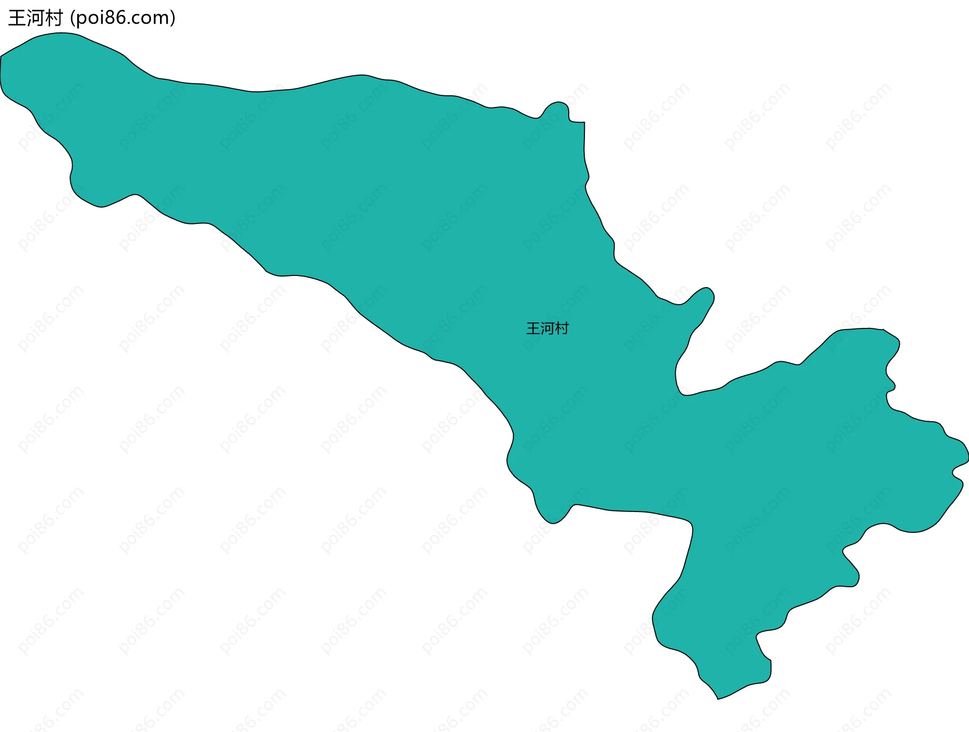 王河村边界地图