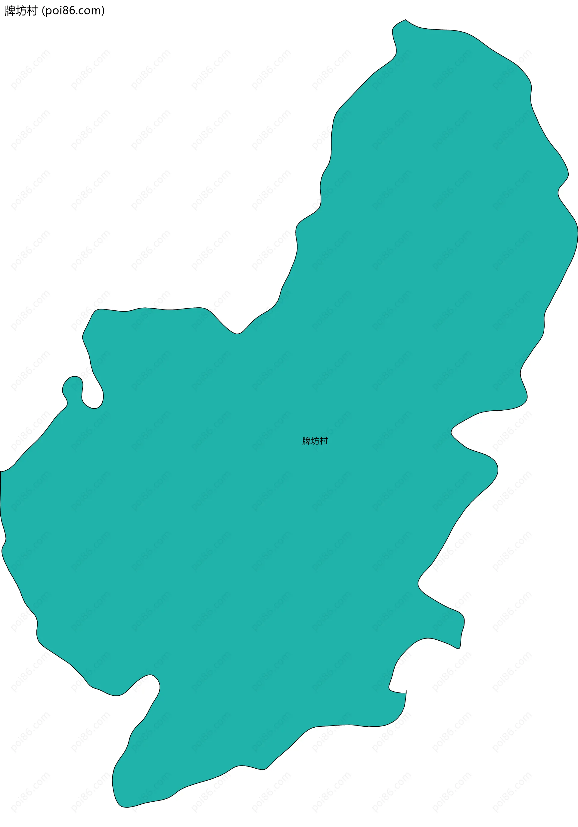 牌坊村边界地图