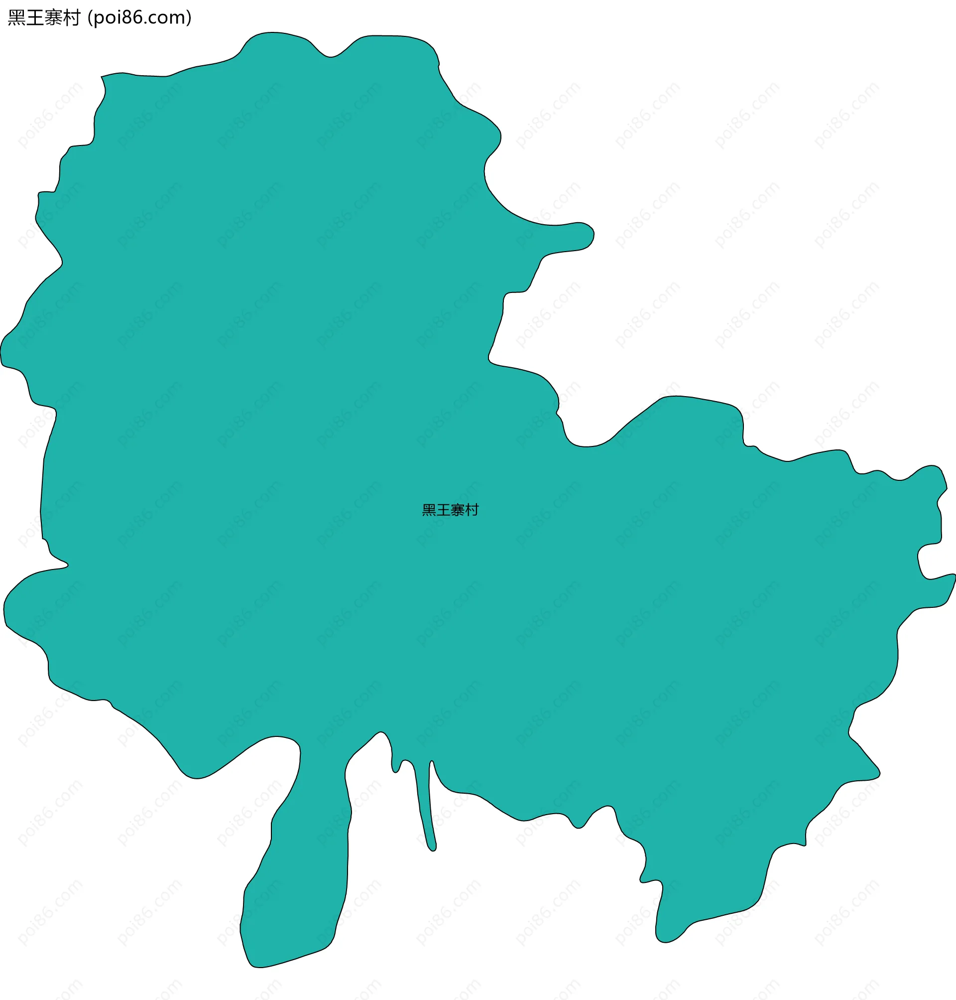 黑王寨村边界地图