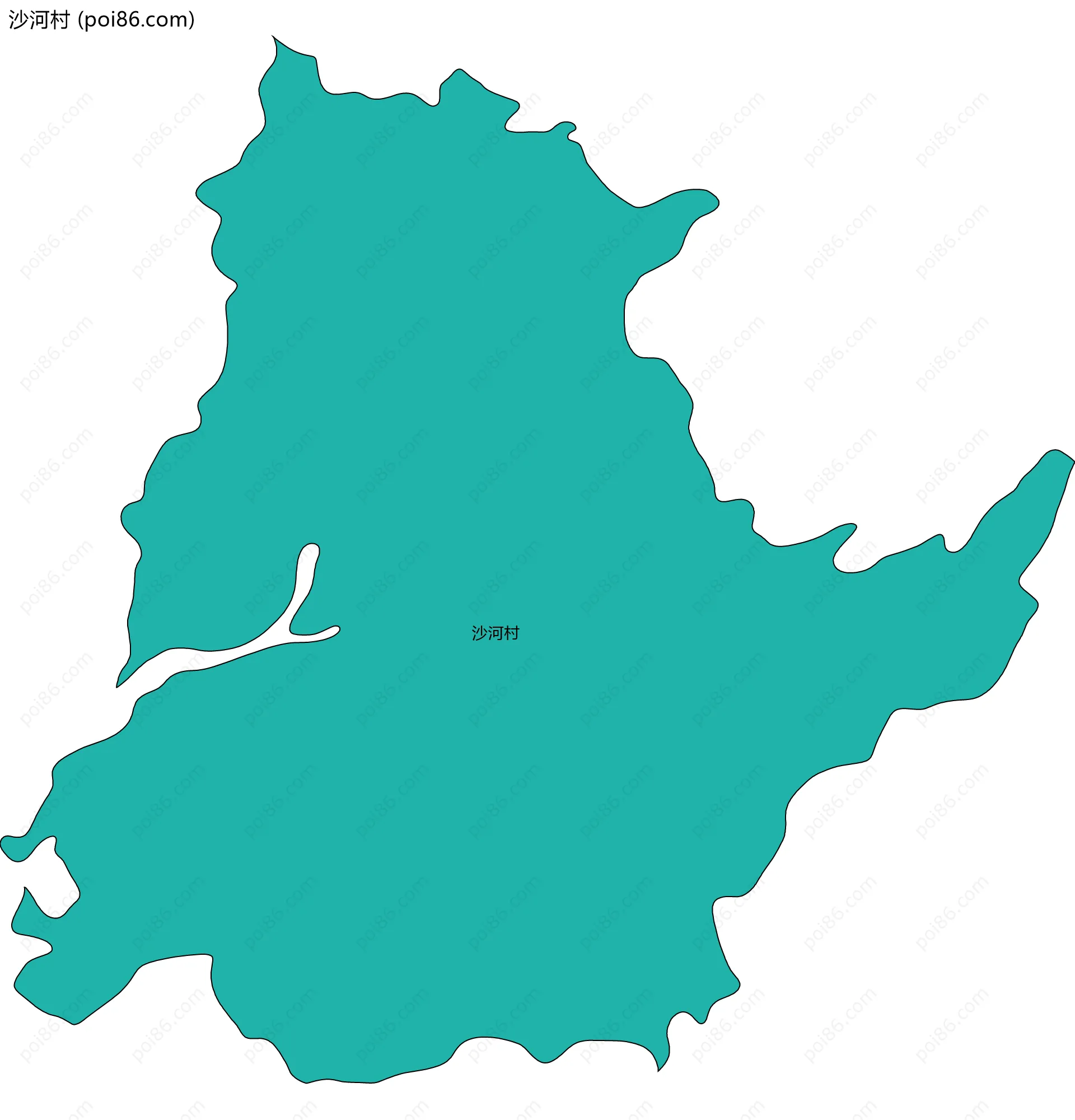 沙河村边界地图