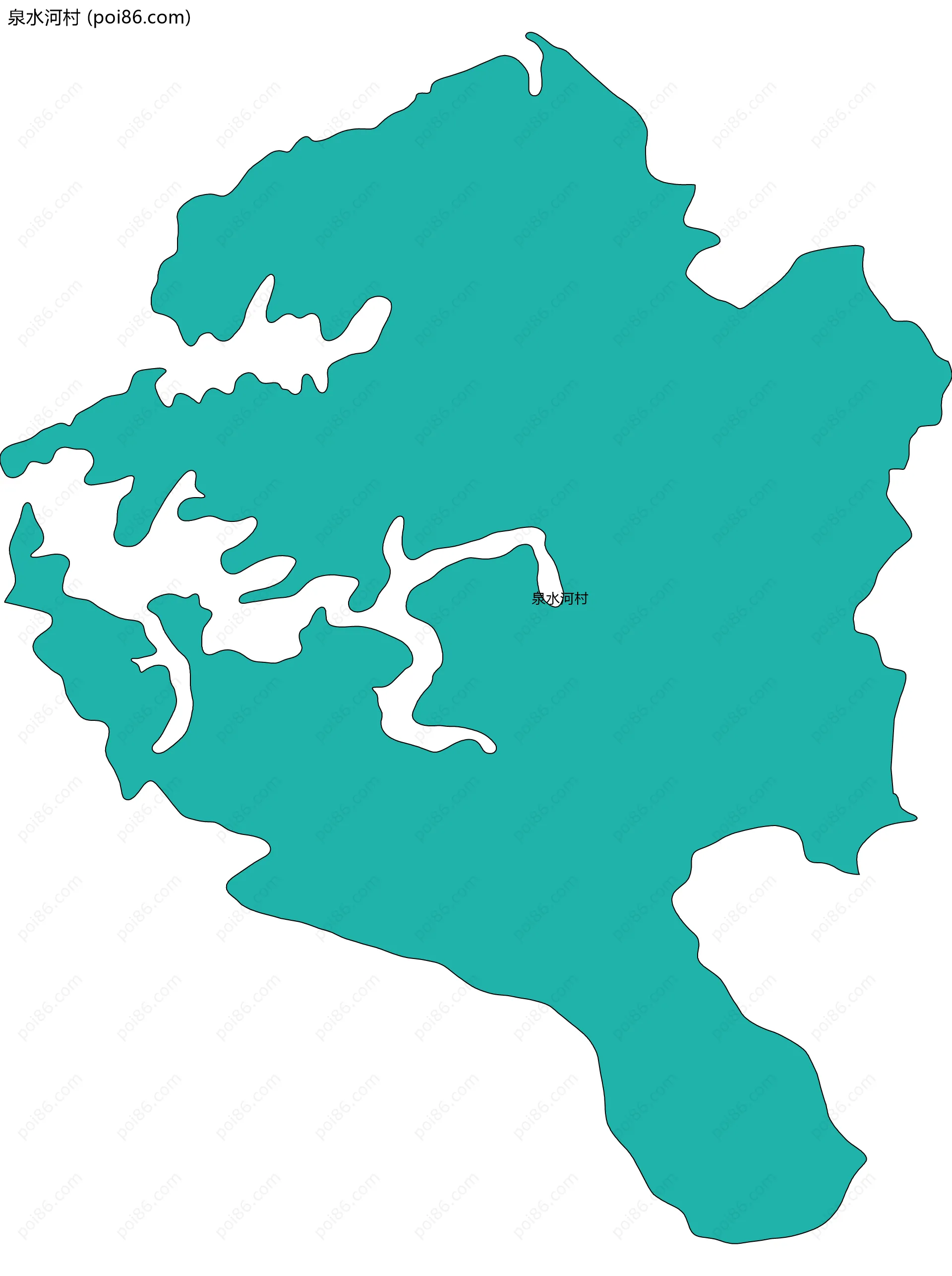 泉水河村边界地图