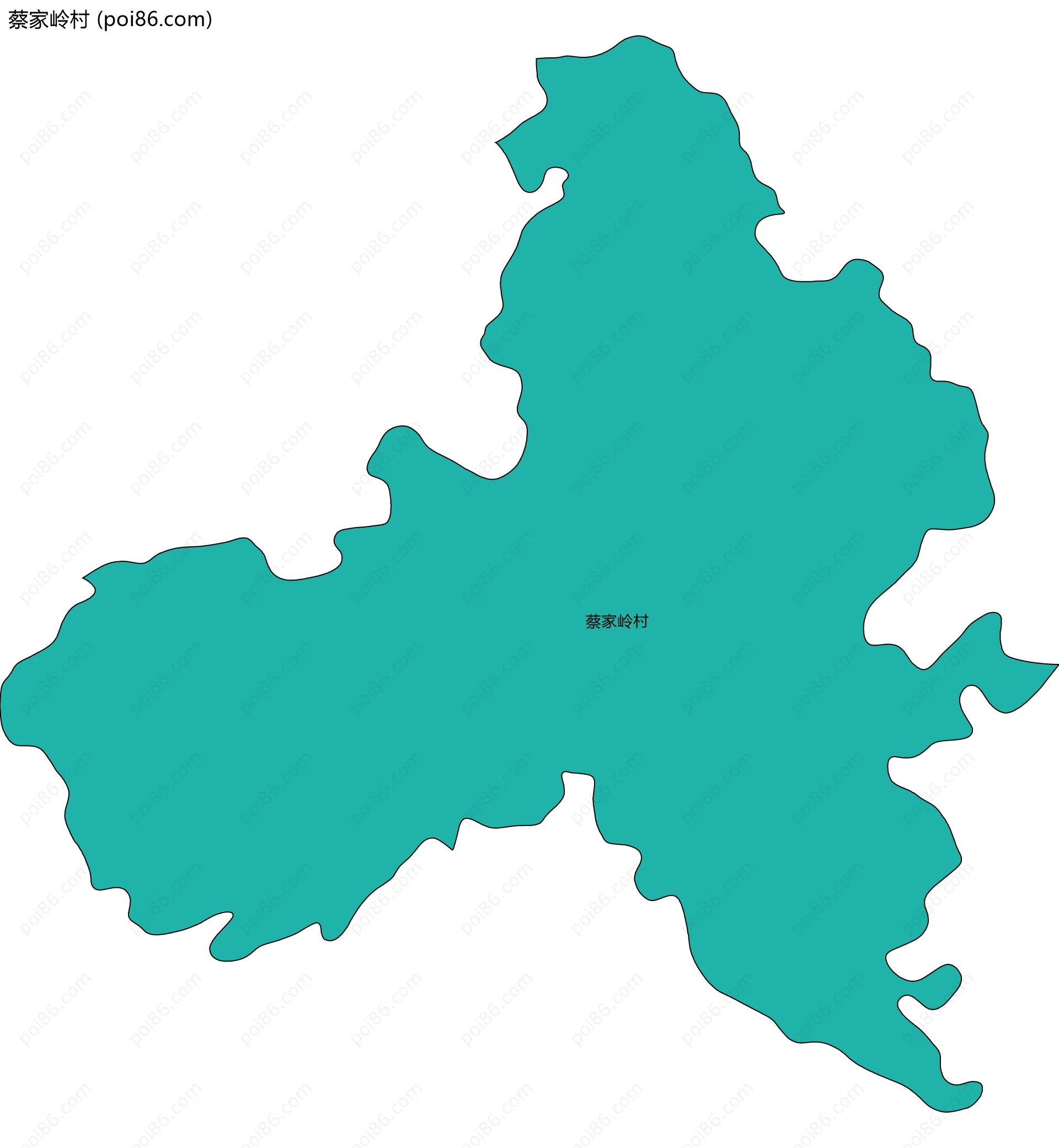 蔡家岭村边界地图