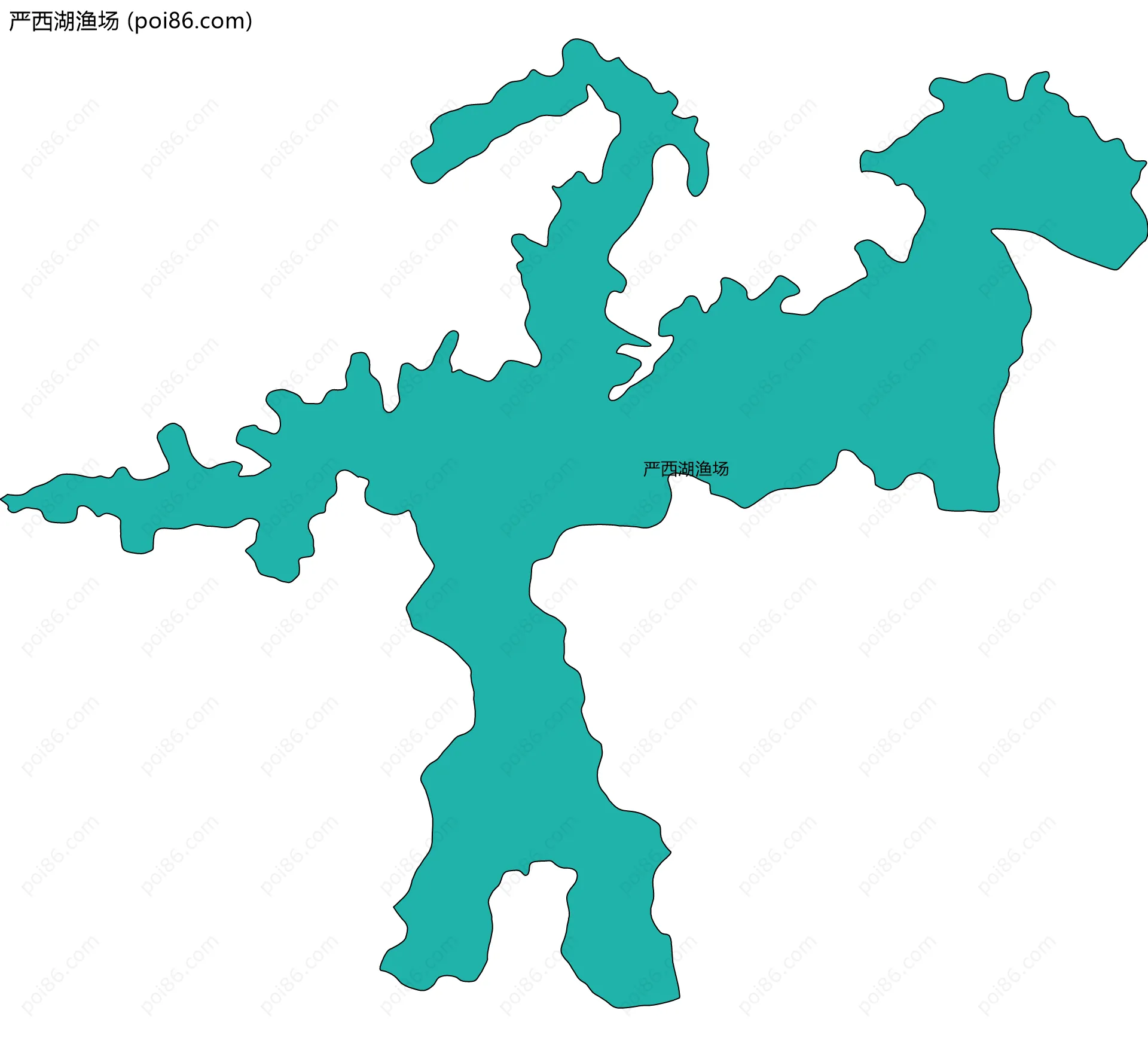 严西湖渔场边界地图