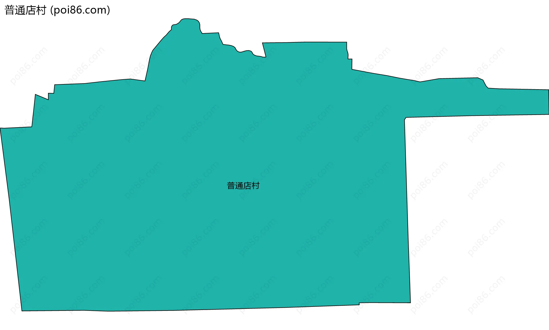 普通店村边界地图