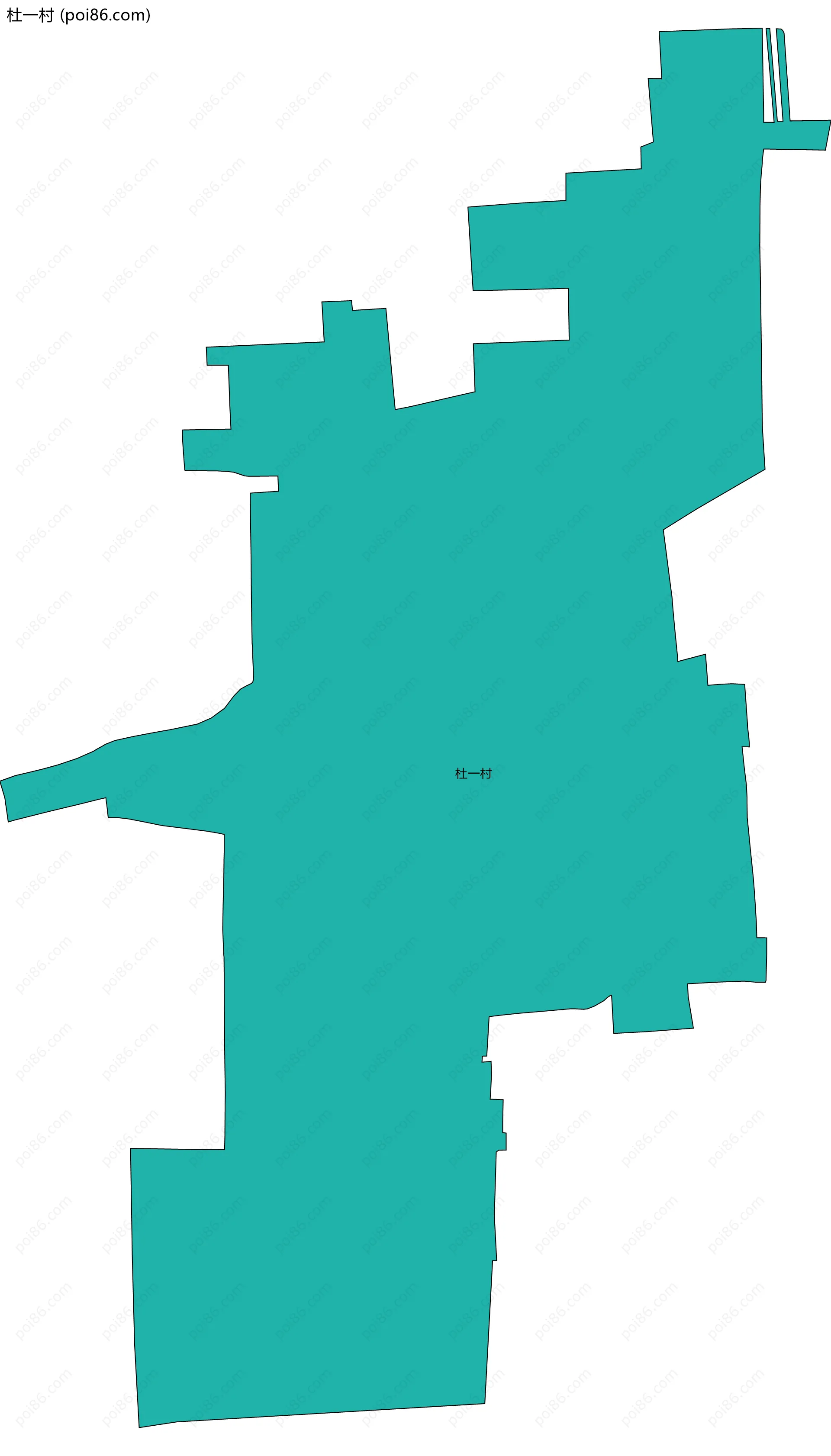 杜一村边界地图