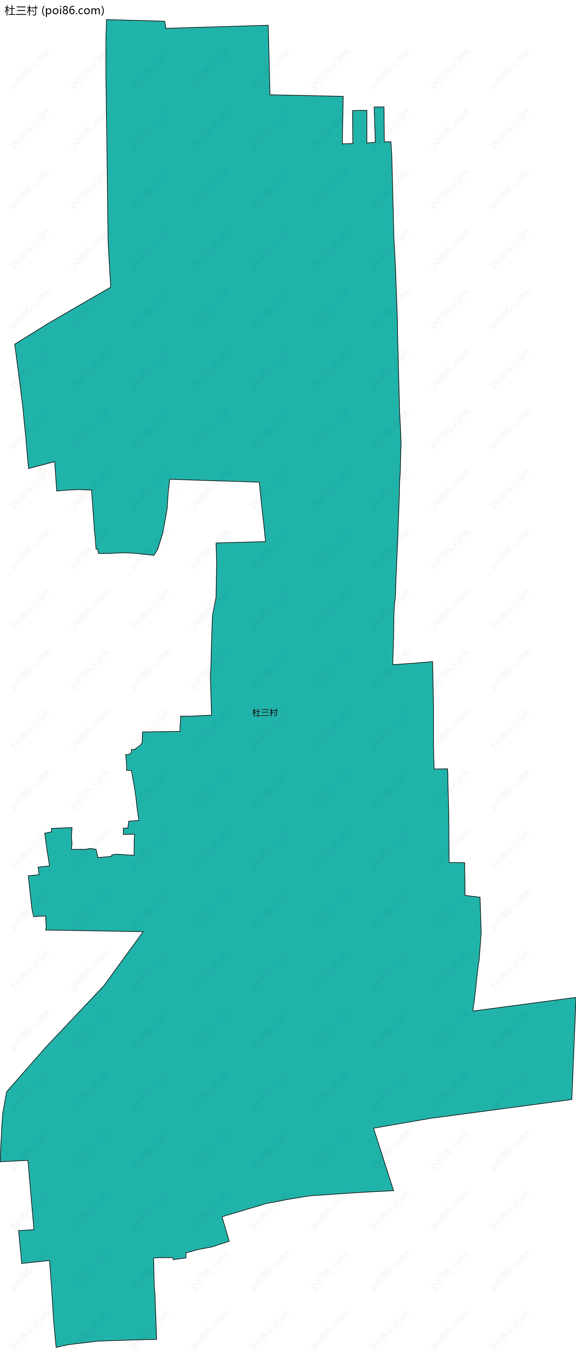 杜三村边界地图