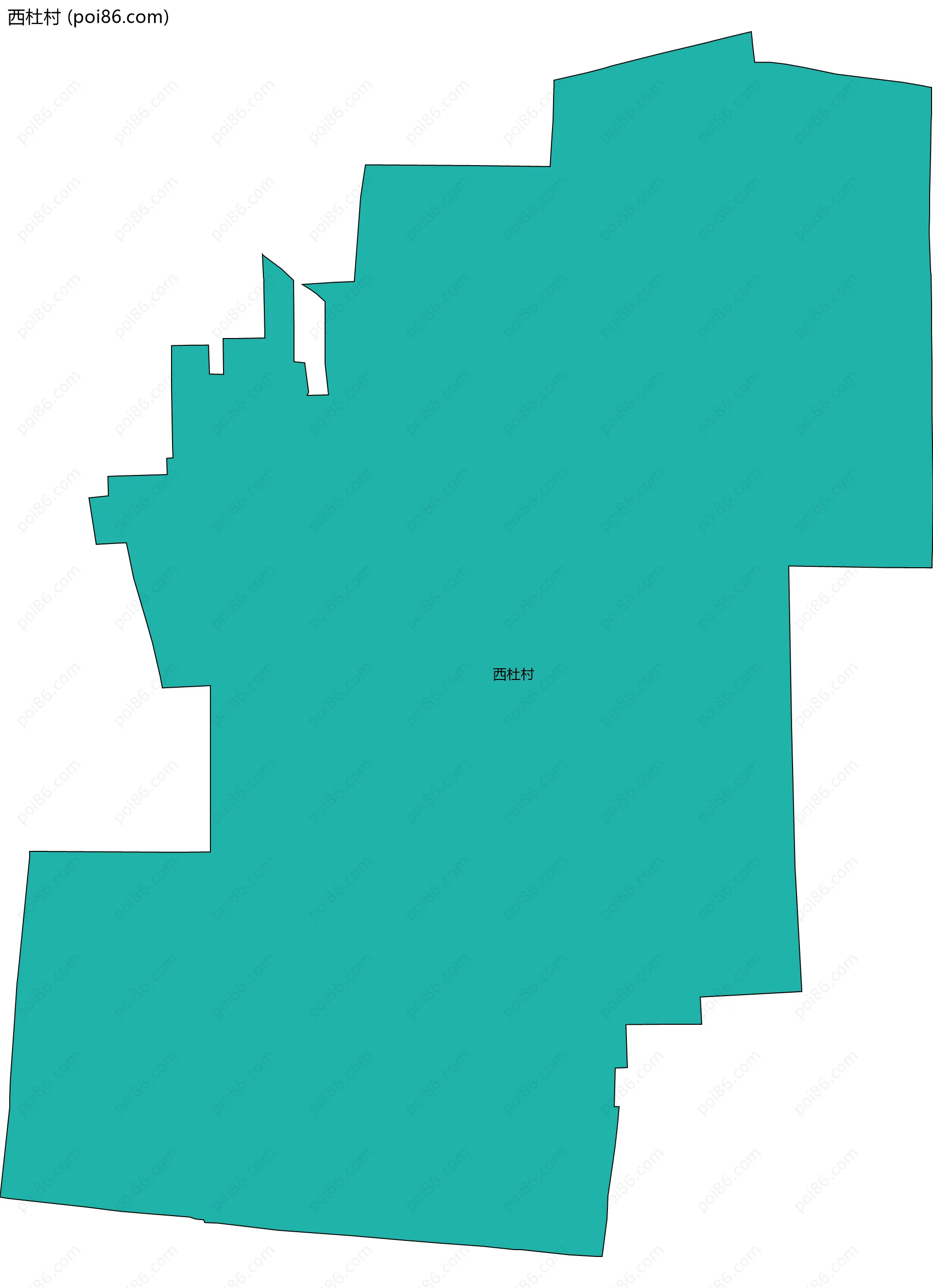 西杜村边界地图