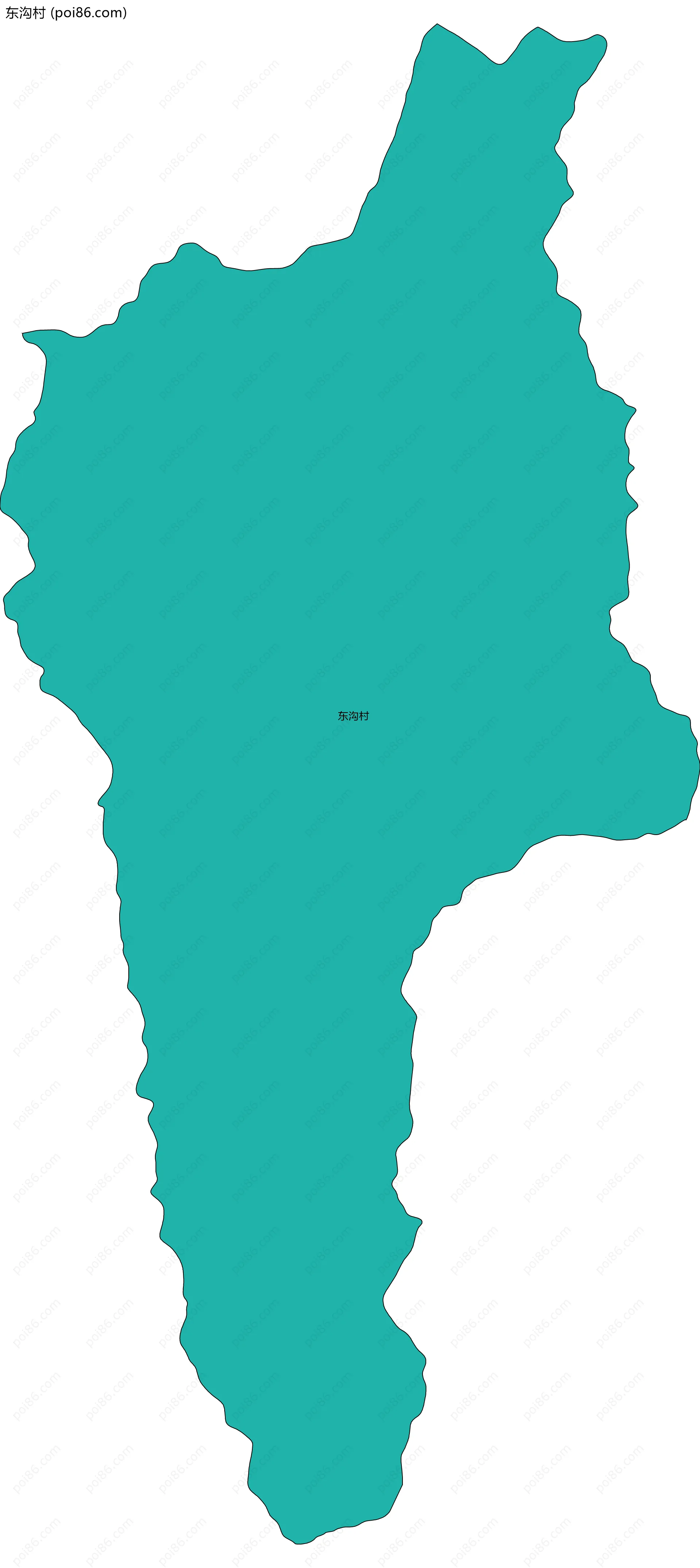 东沟村边界地图