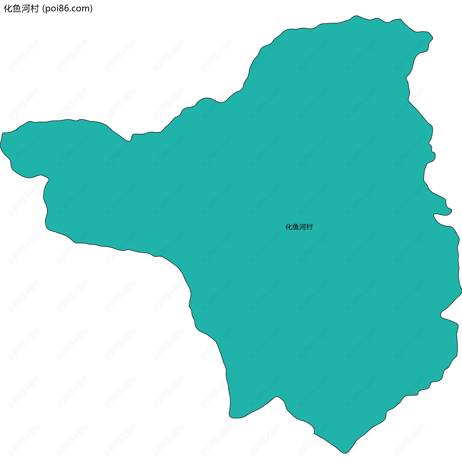 化鱼河村边界地图