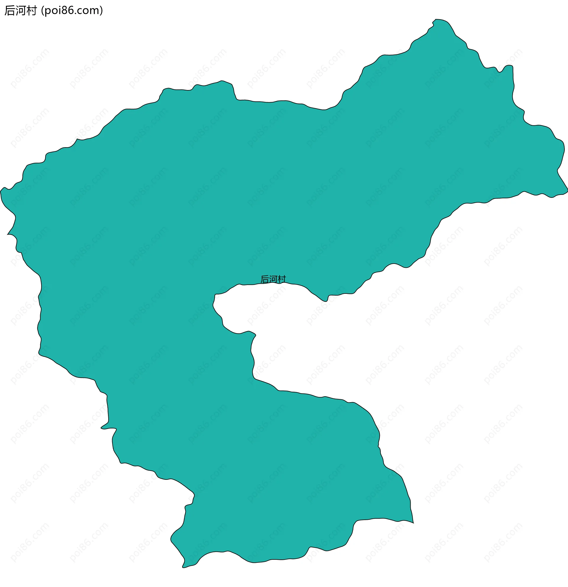 后河村边界地图