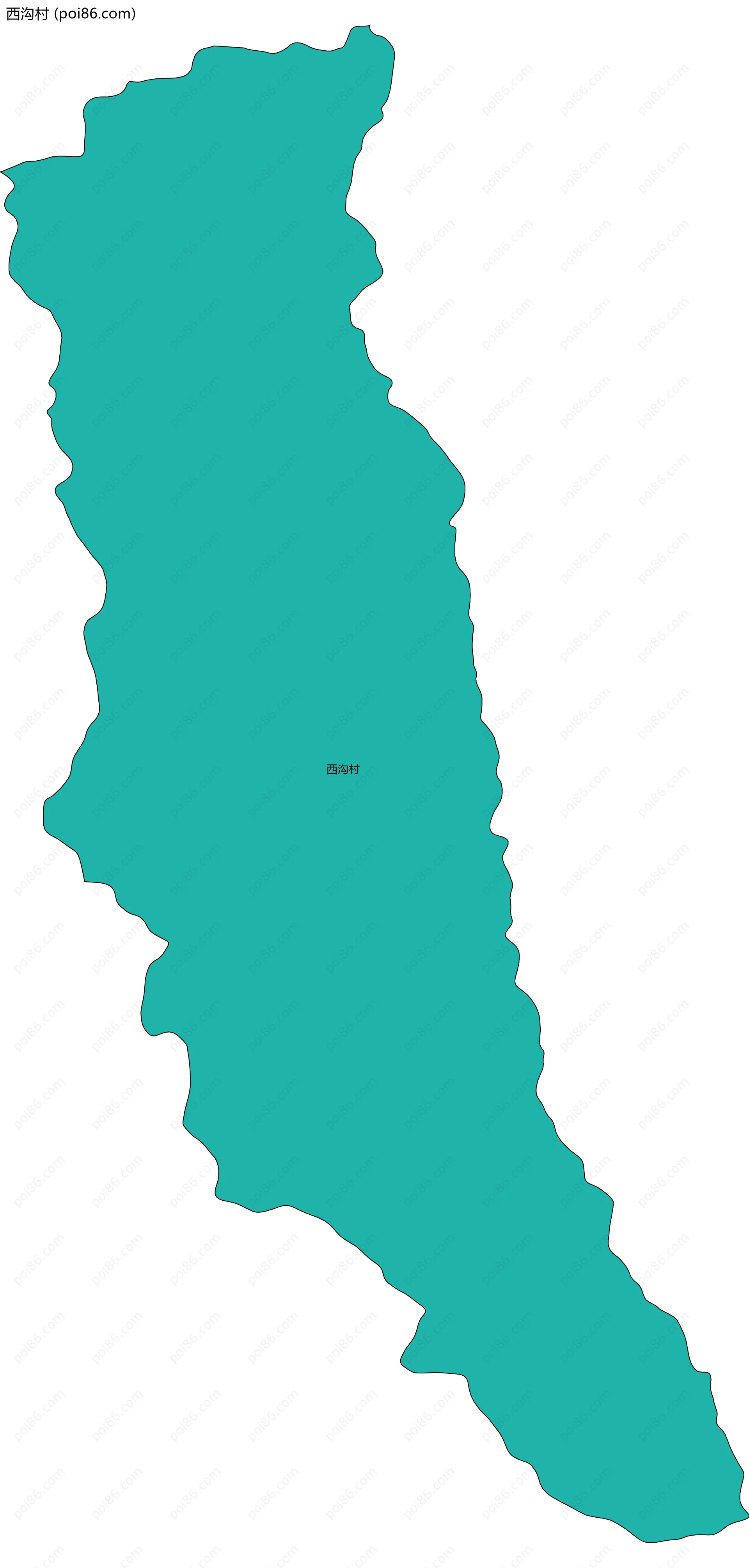 西沟村边界地图