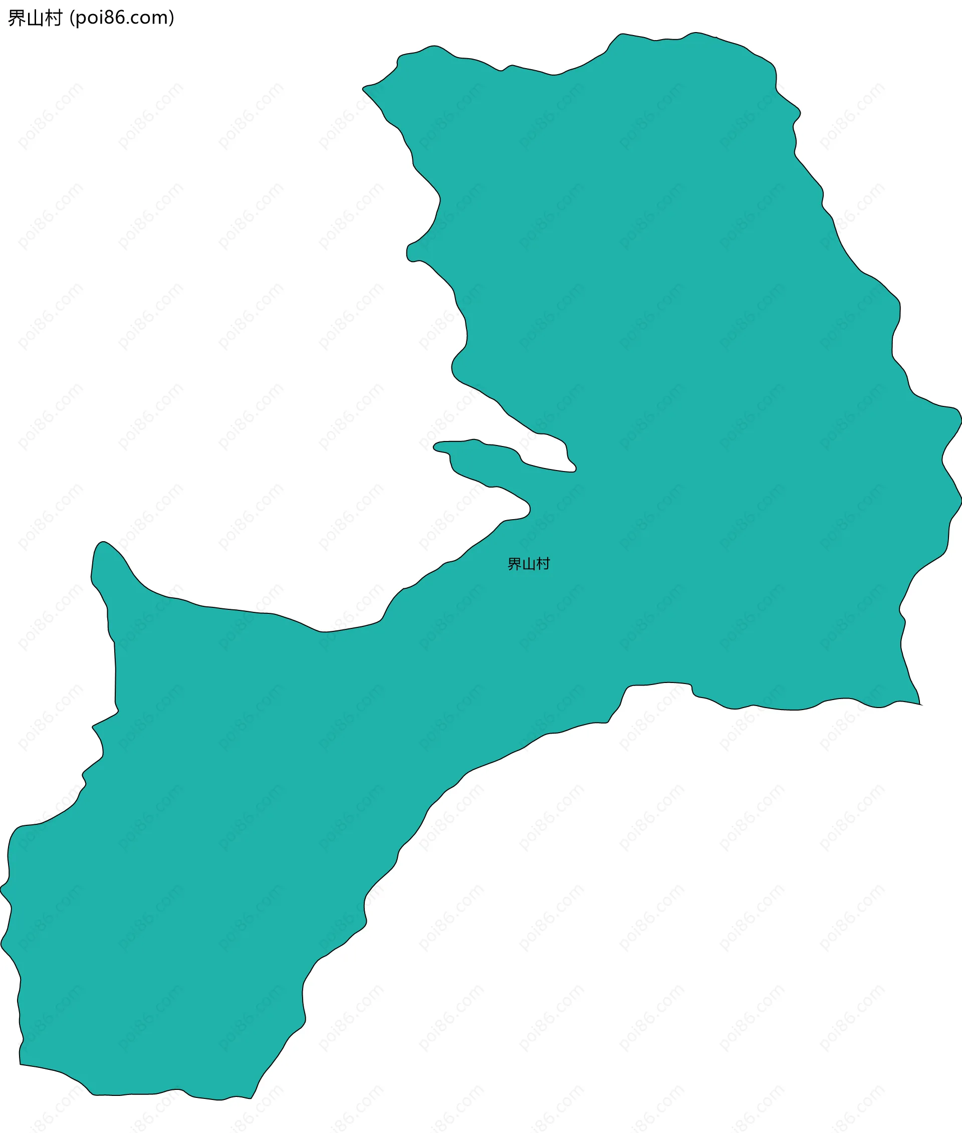 界山村边界地图