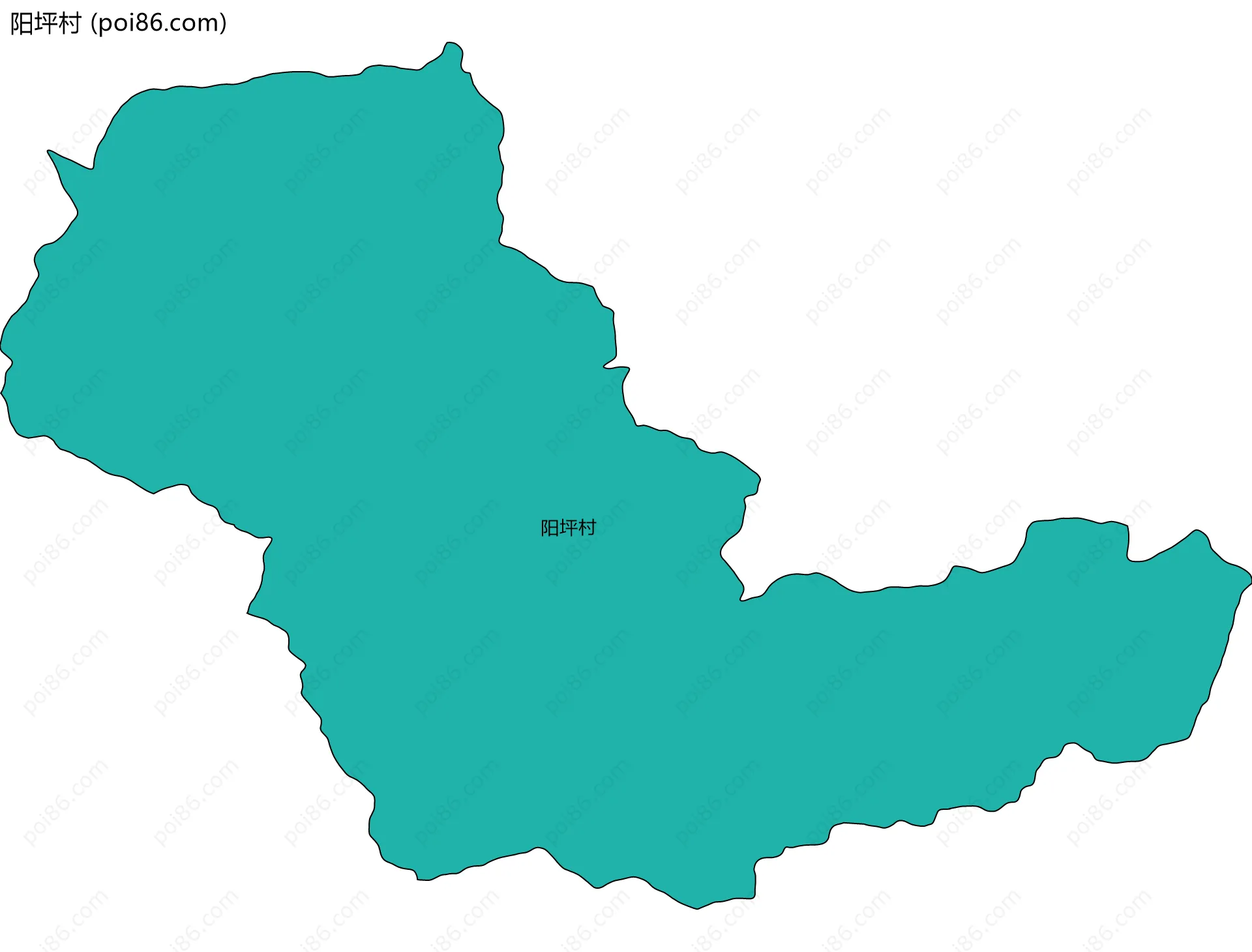 阳坪村边界地图