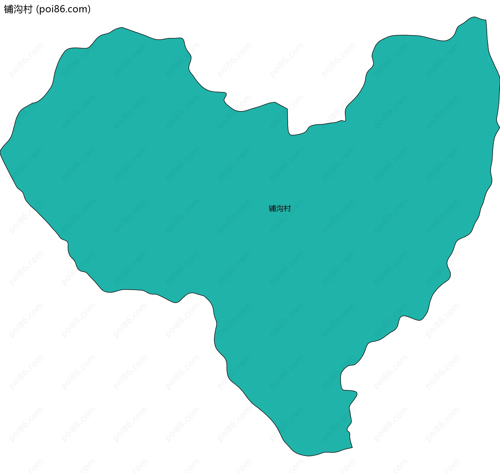 铺沟村边界地图