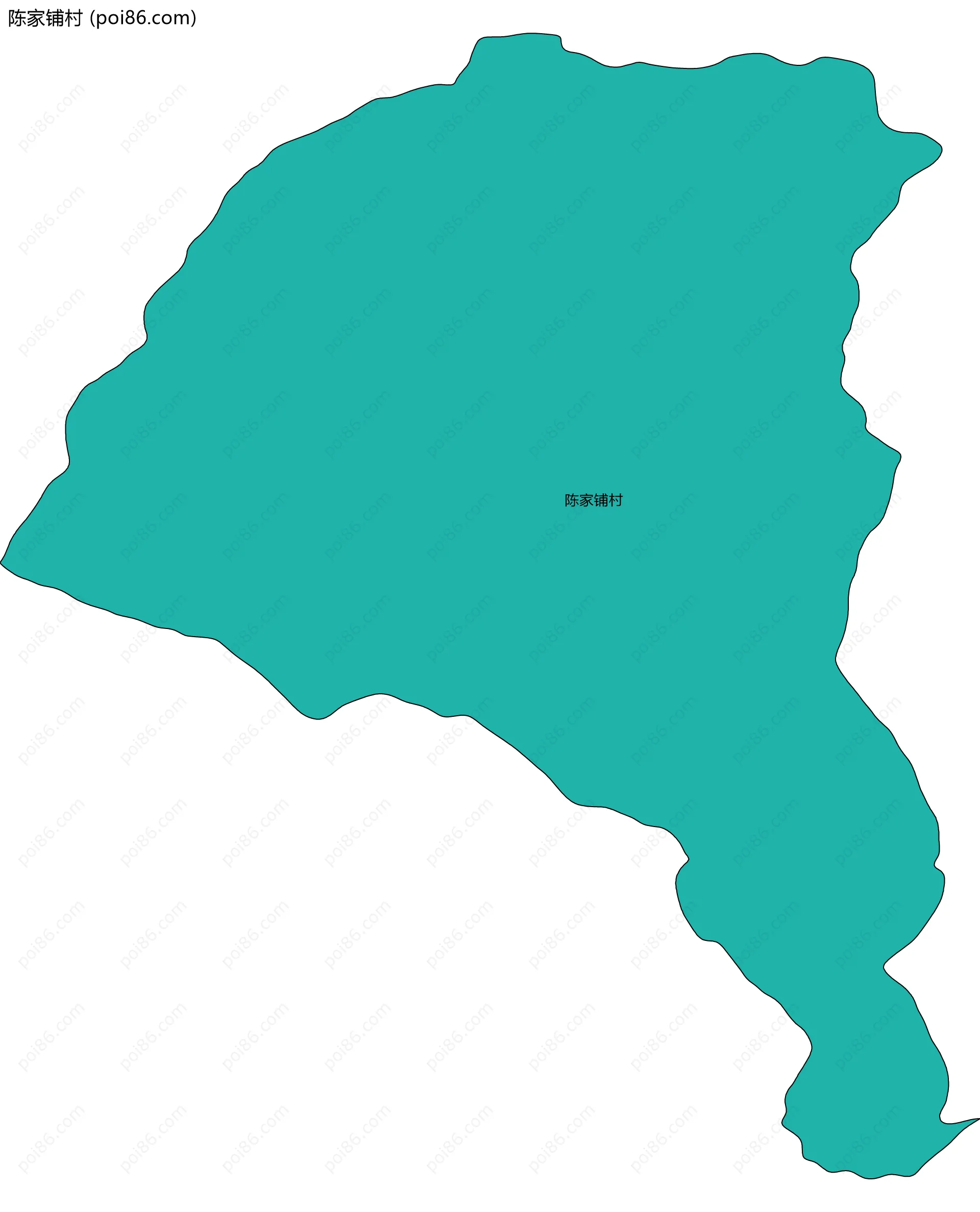 陈家铺村边界地图