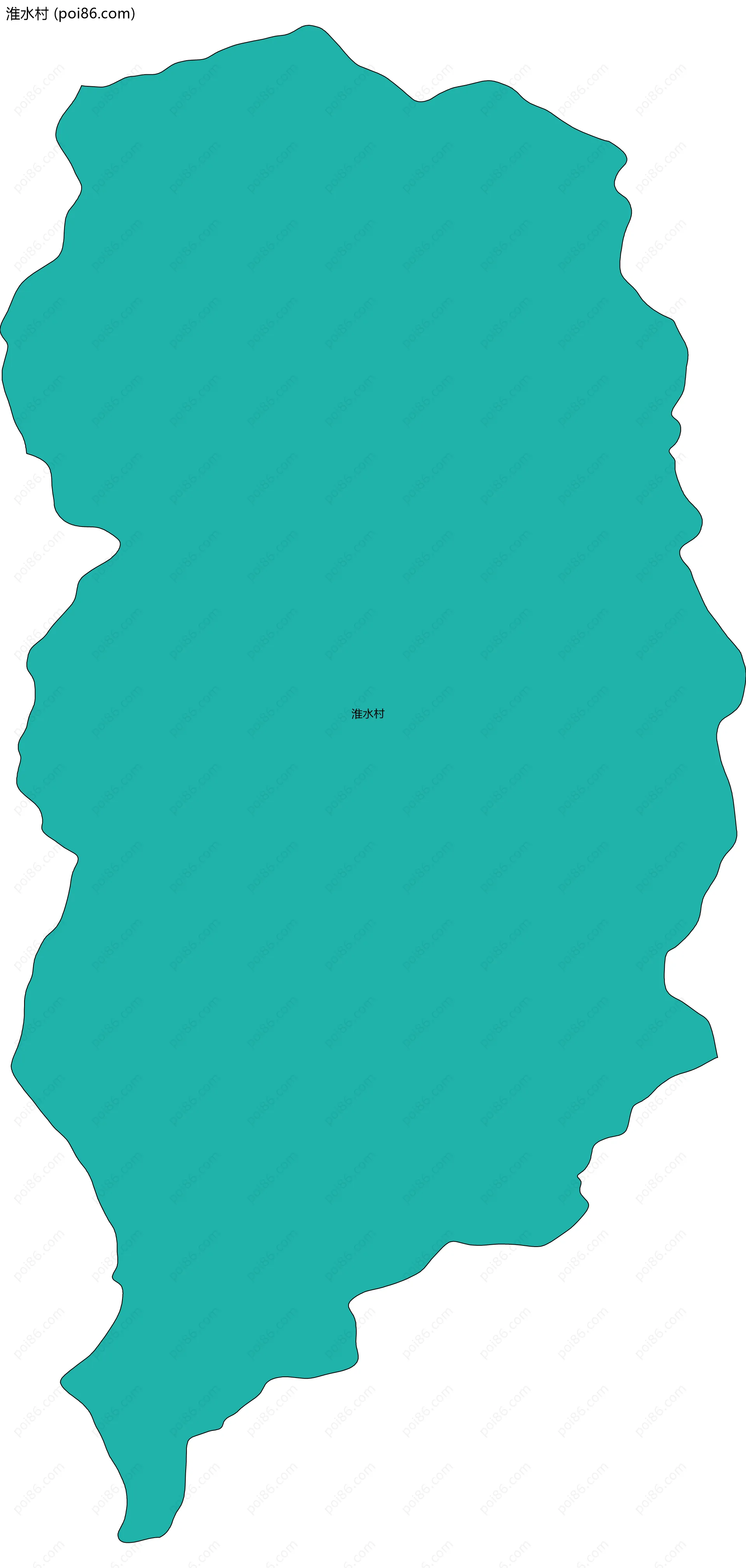 淮水村边界地图