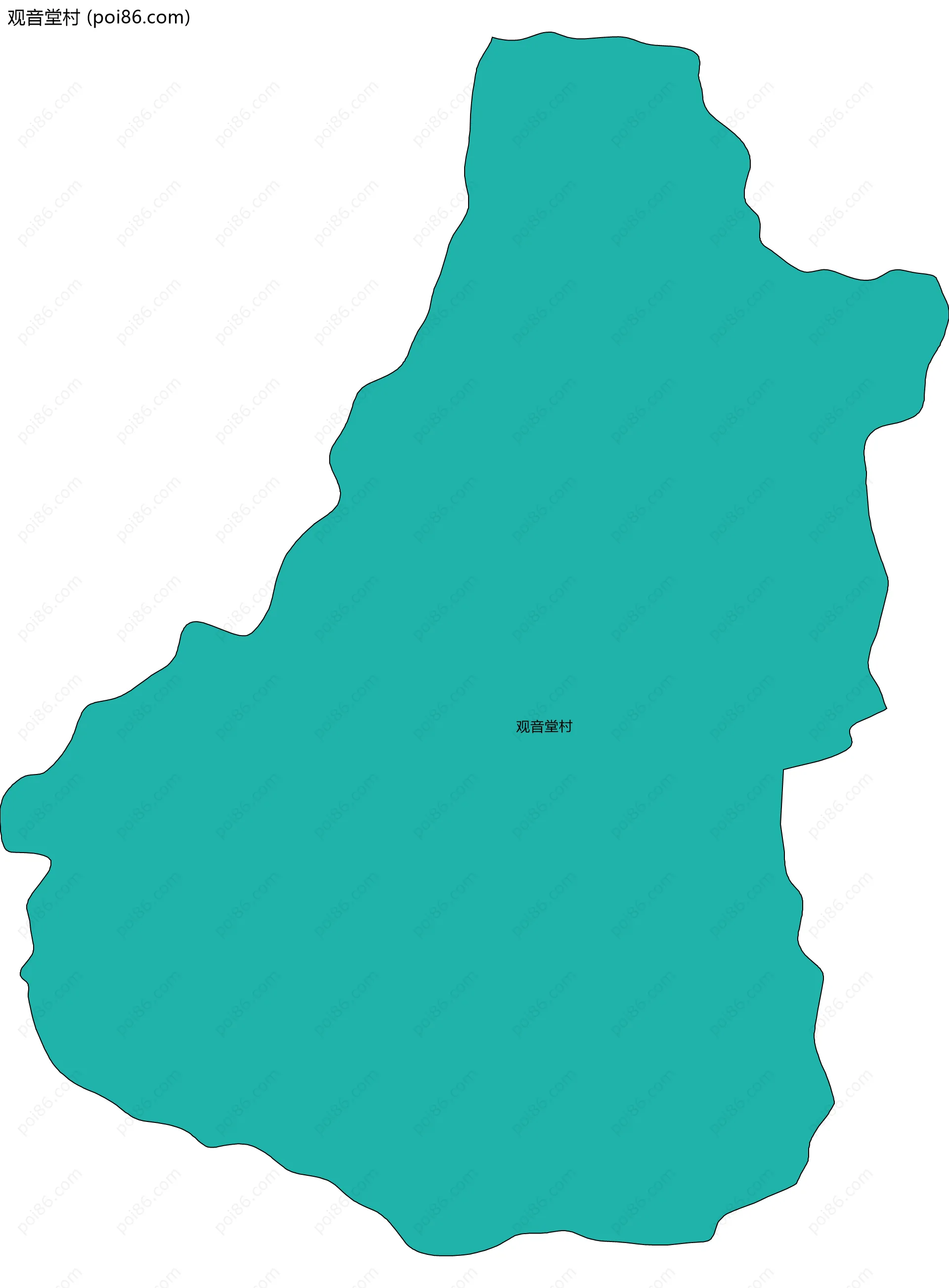 观音堂村边界地图