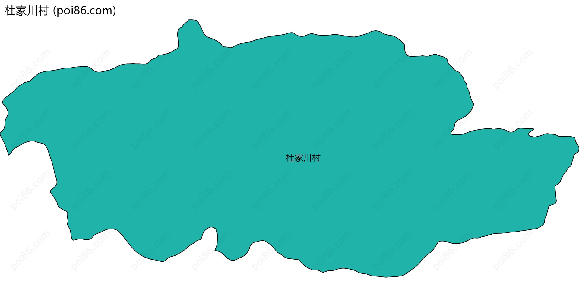 杜家川村边界地图