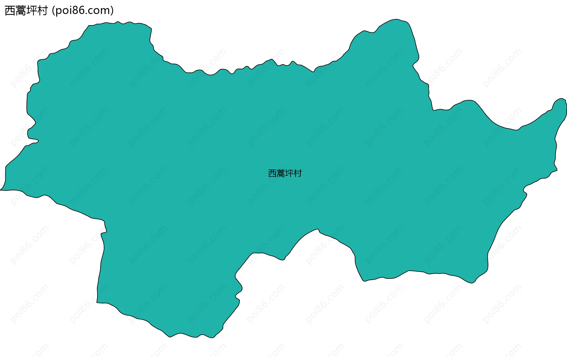 西蒿坪村边界地图