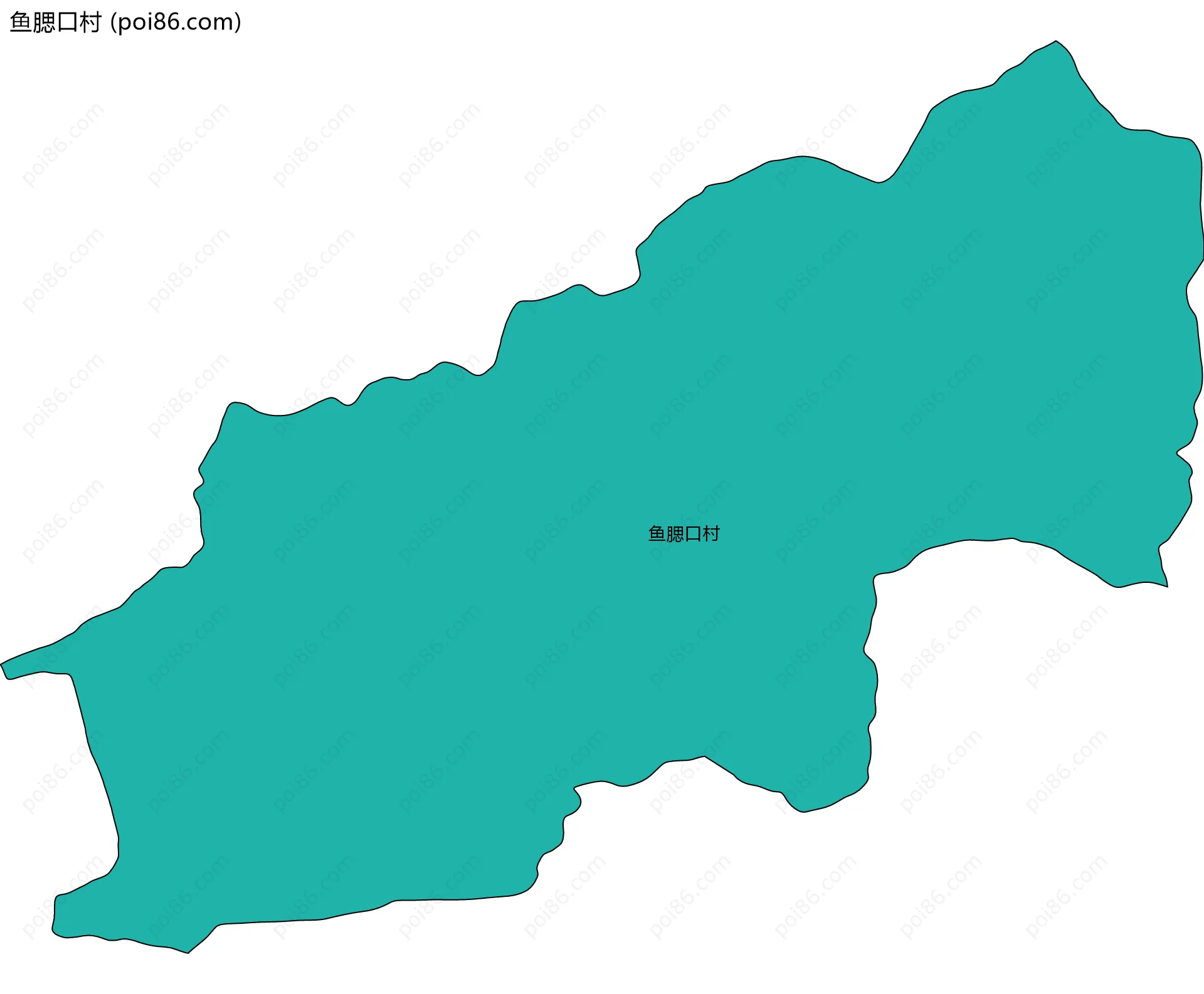 鱼腮口村边界地图