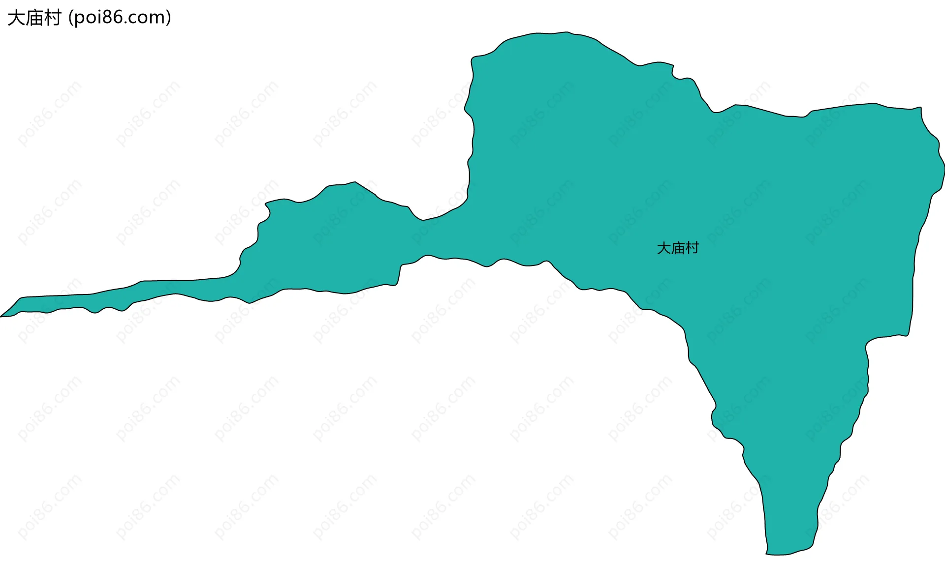 大庙村边界地图