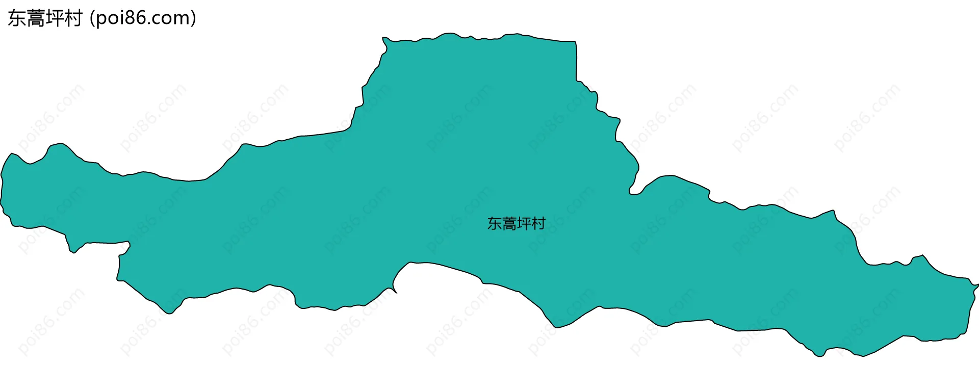 东蒿坪村边界地图