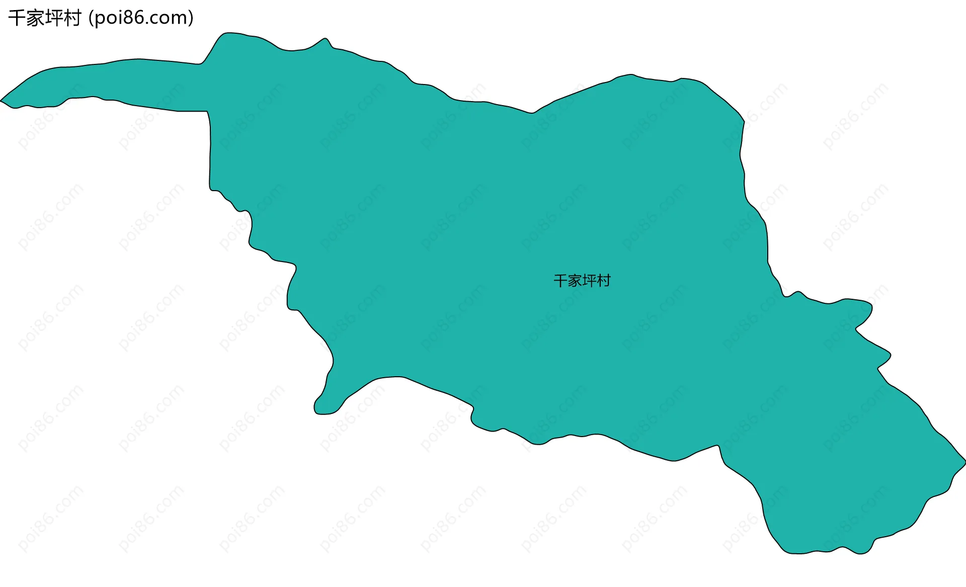 千家坪村边界地图