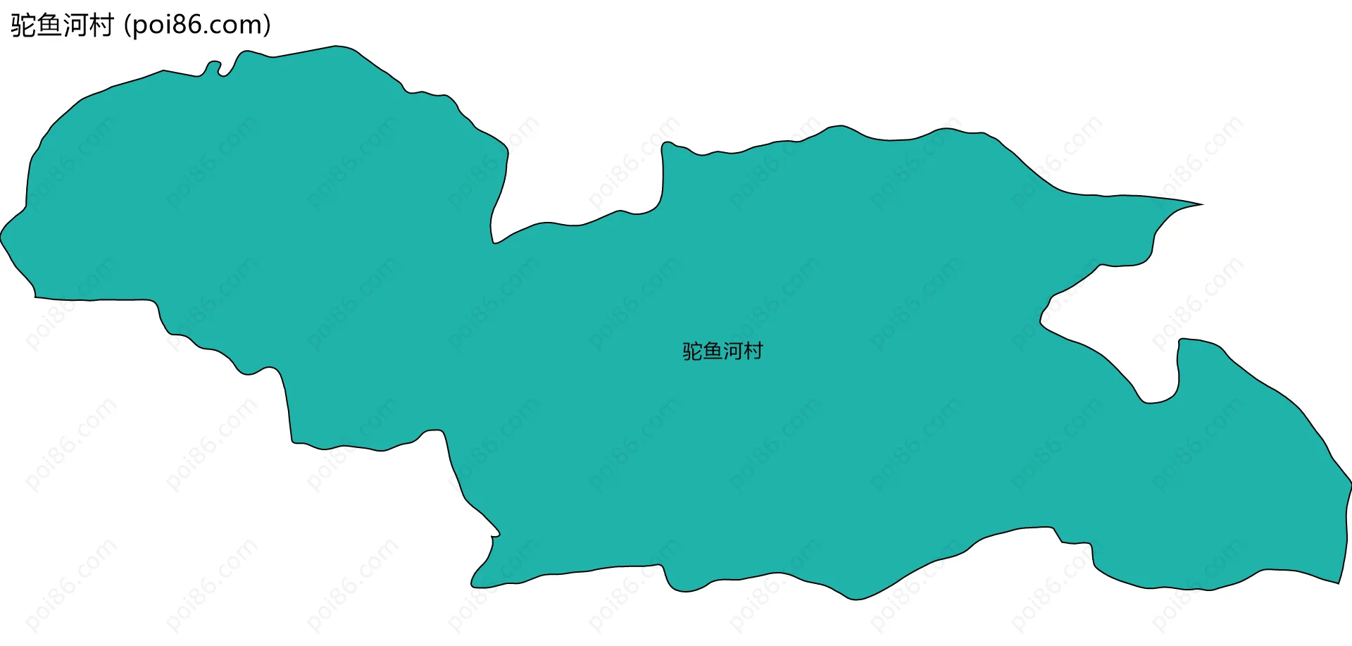 驼鱼河村边界地图