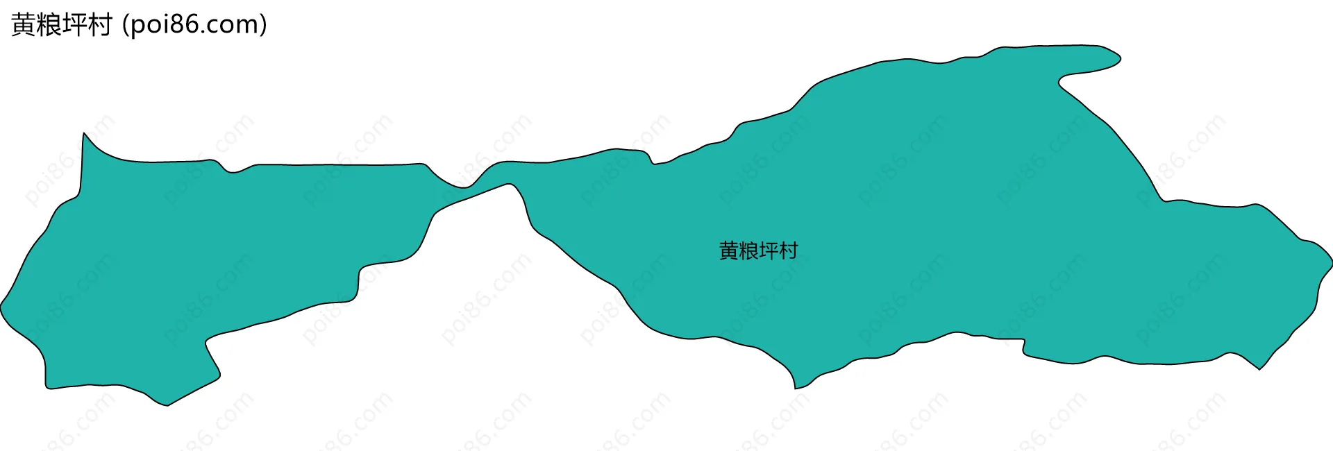 黄粮坪村边界地图