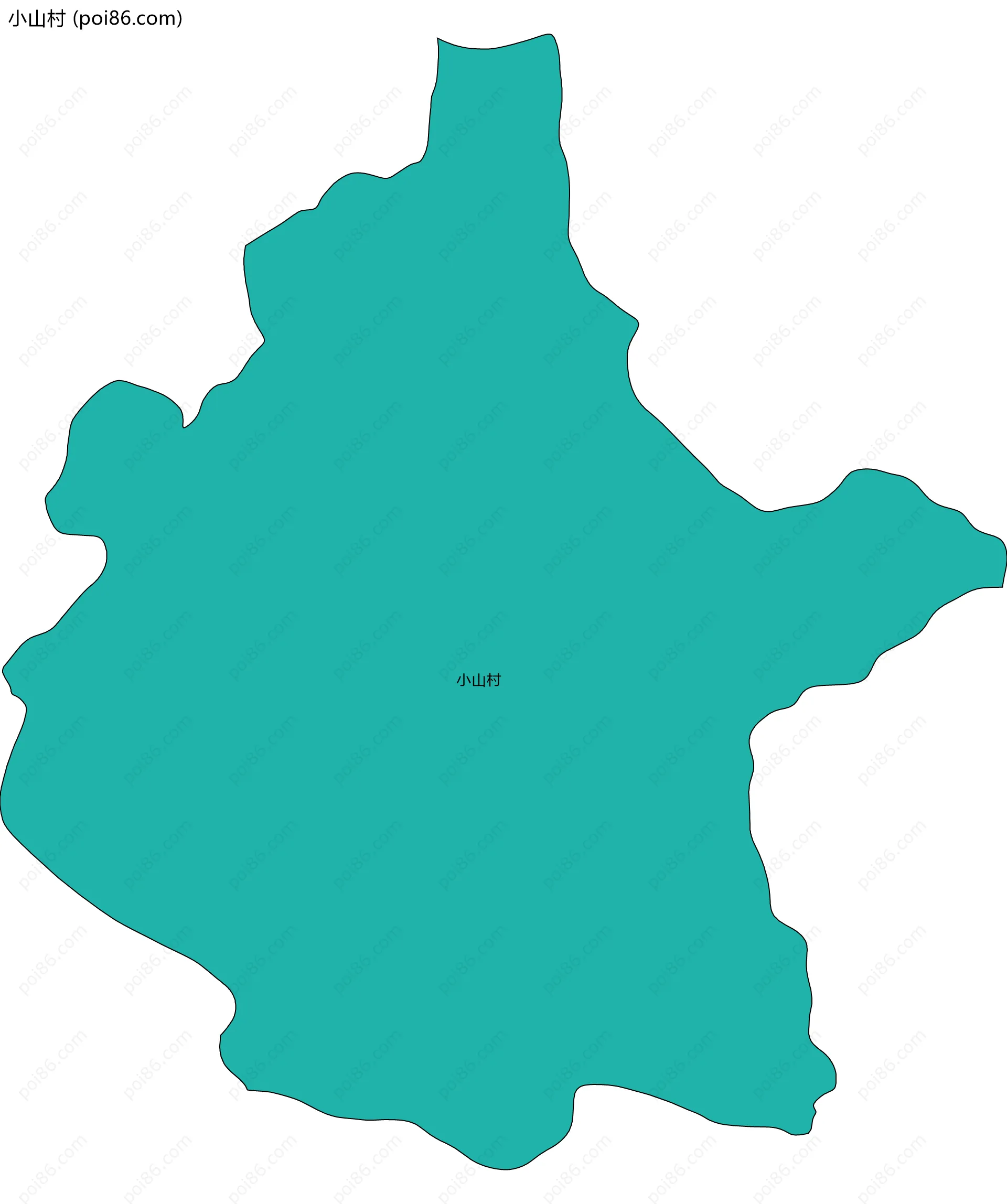 小山村边界地图