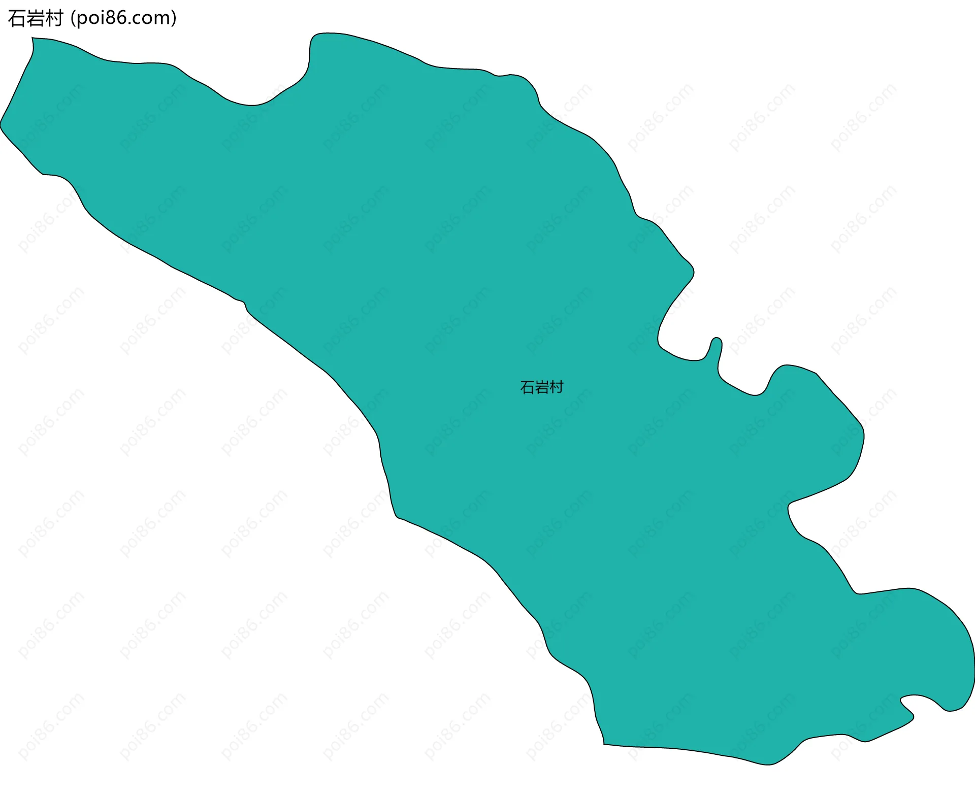 石岩村边界地图