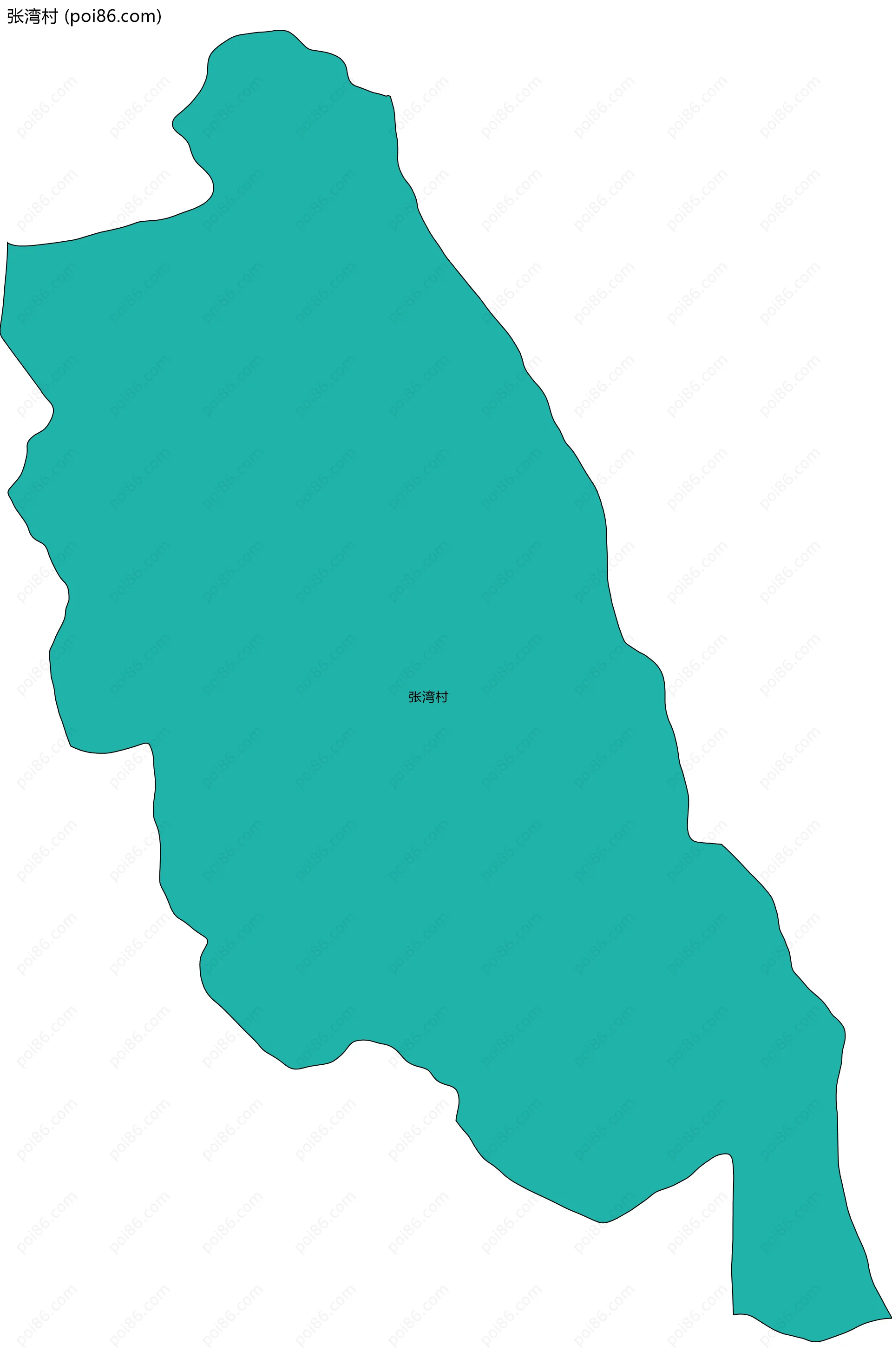 张湾村边界地图