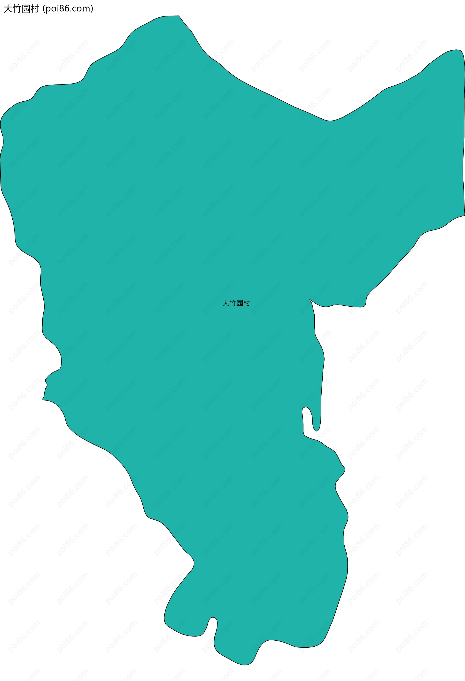 大竹园村边界地图