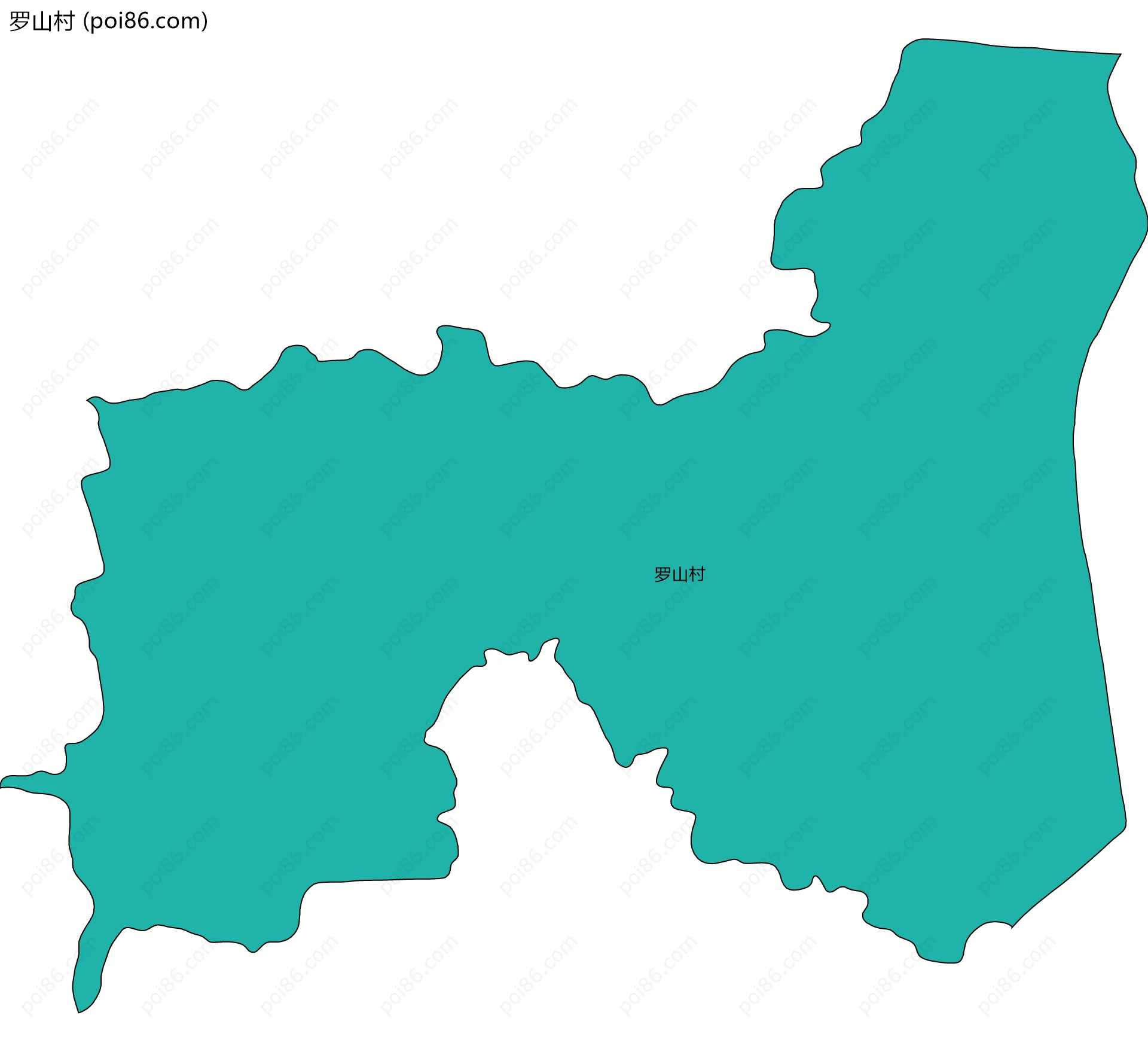 罗山村边界地图