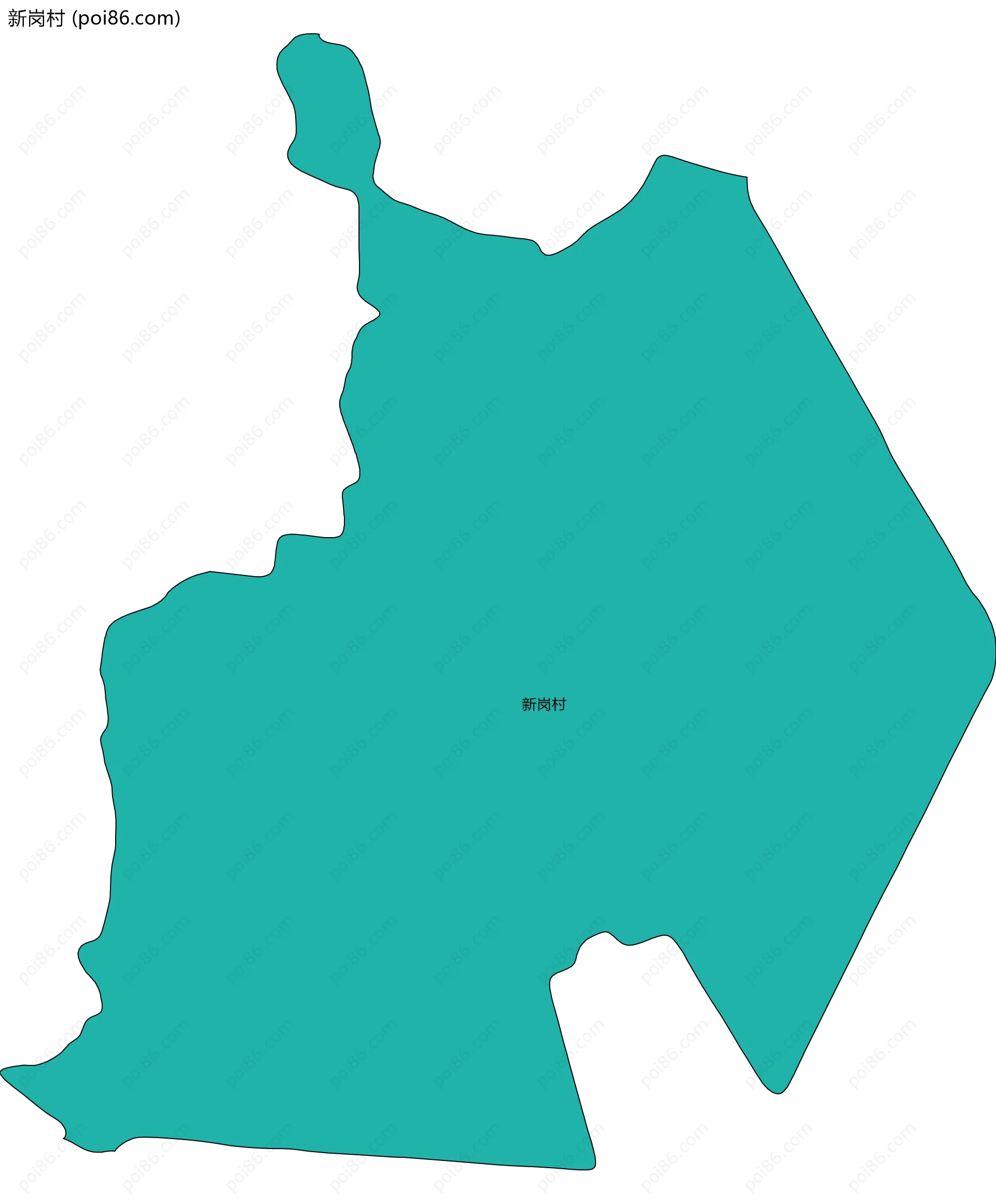 新岗村边界地图