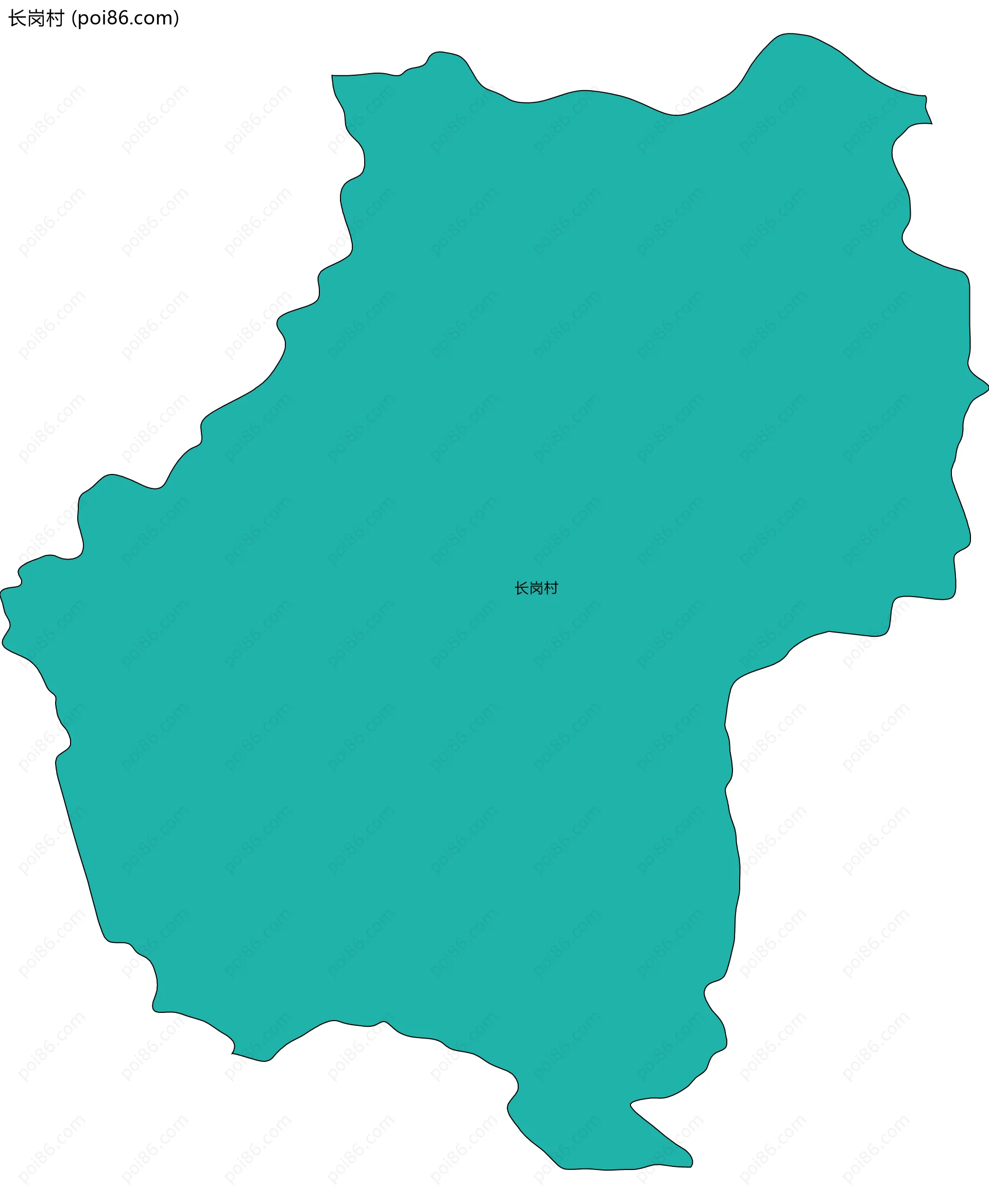 长岗村边界地图