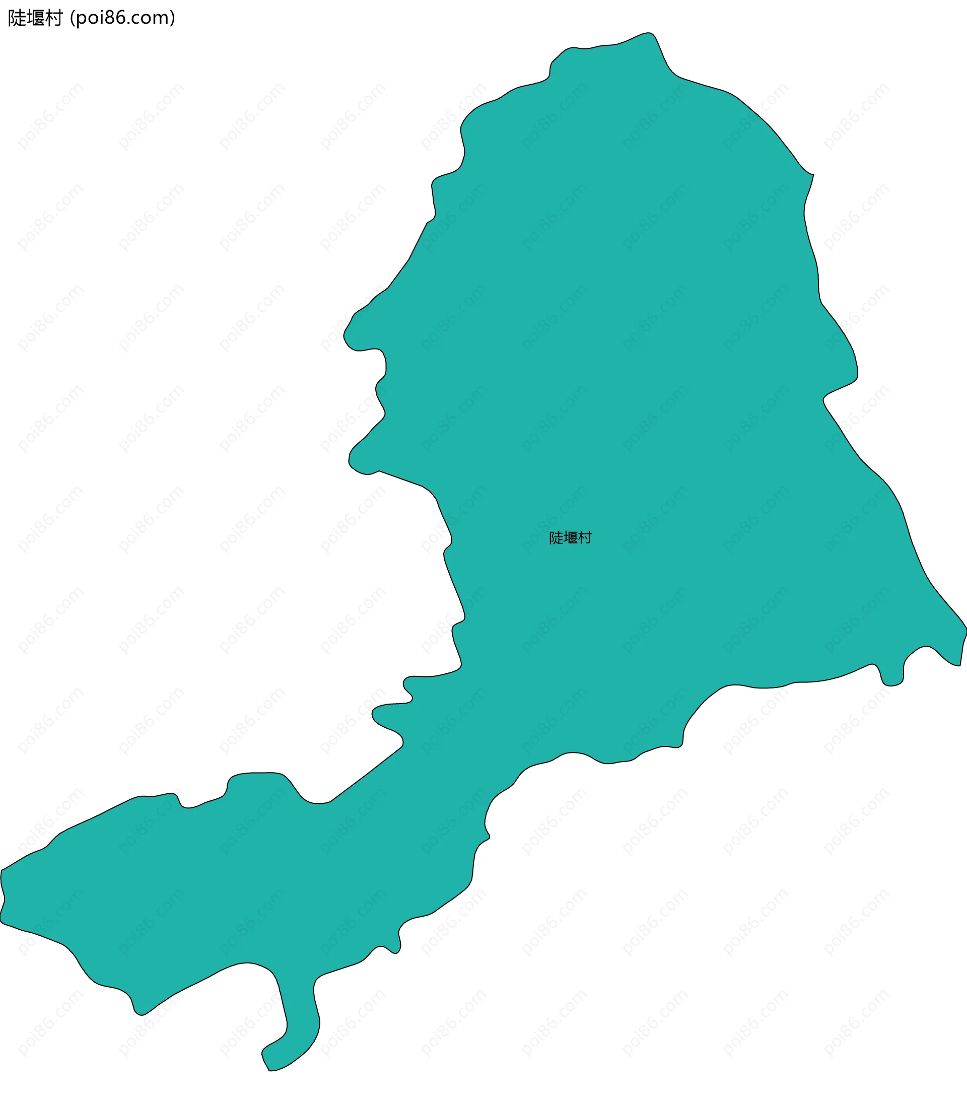 陡堰村边界地图