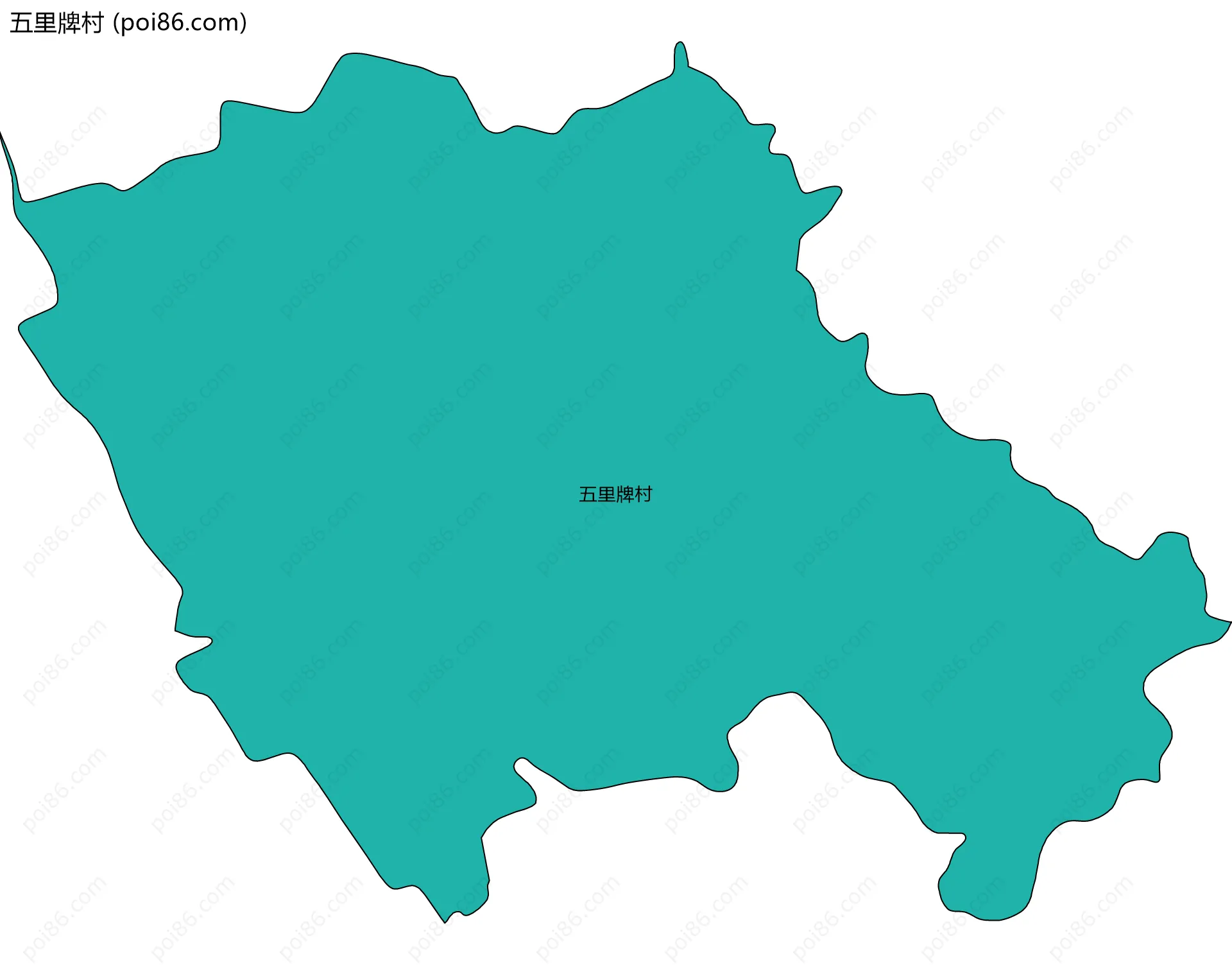 五里牌村边界地图