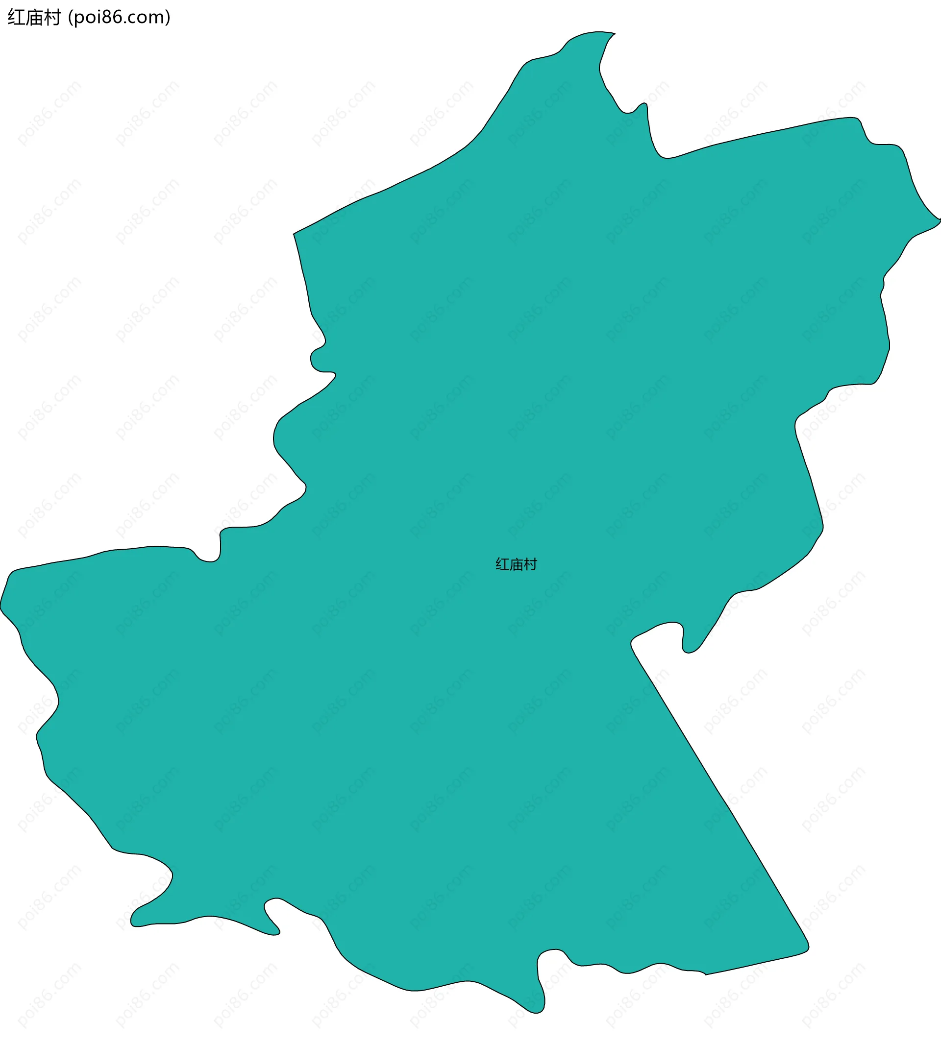 红庙村边界地图