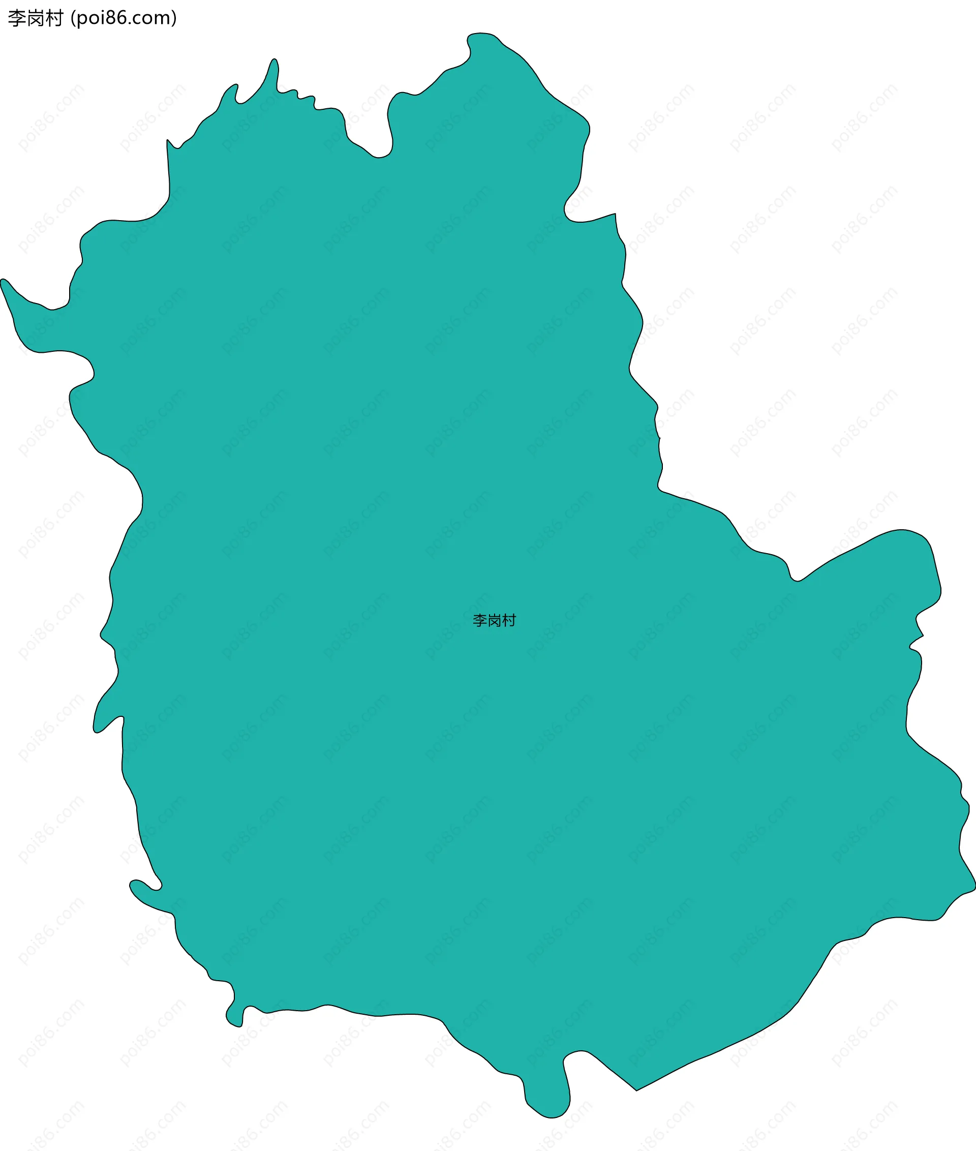 李岗村边界地图