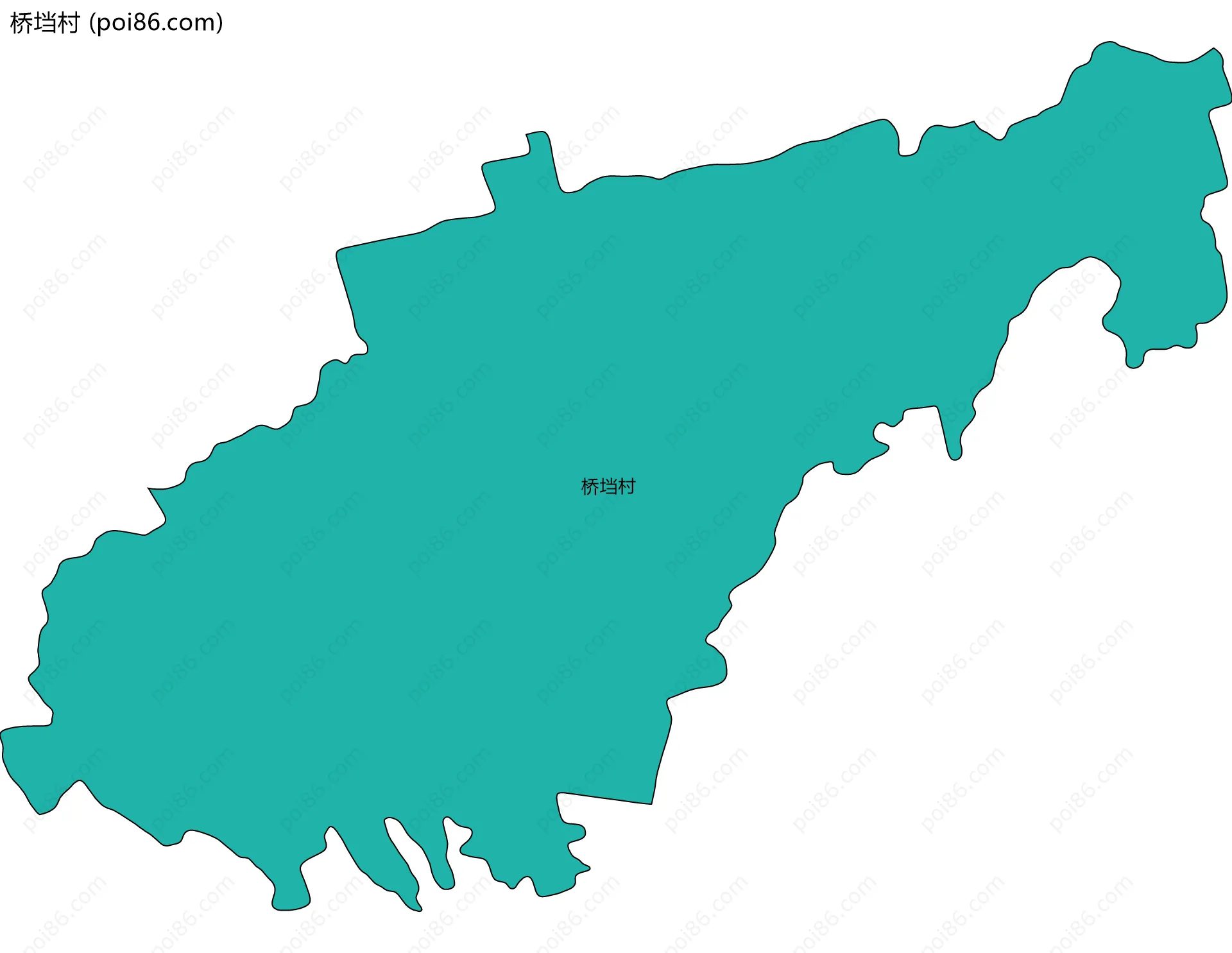 桥垱村边界地图