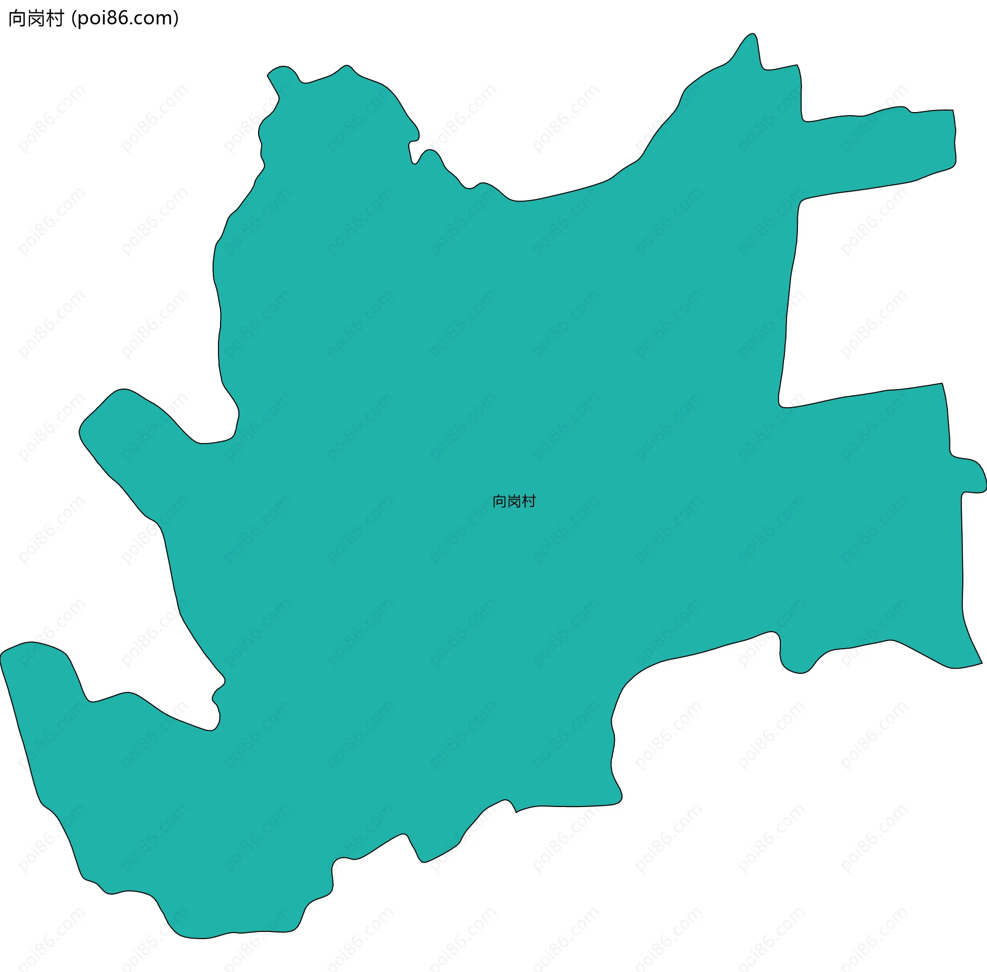 向岗村边界地图