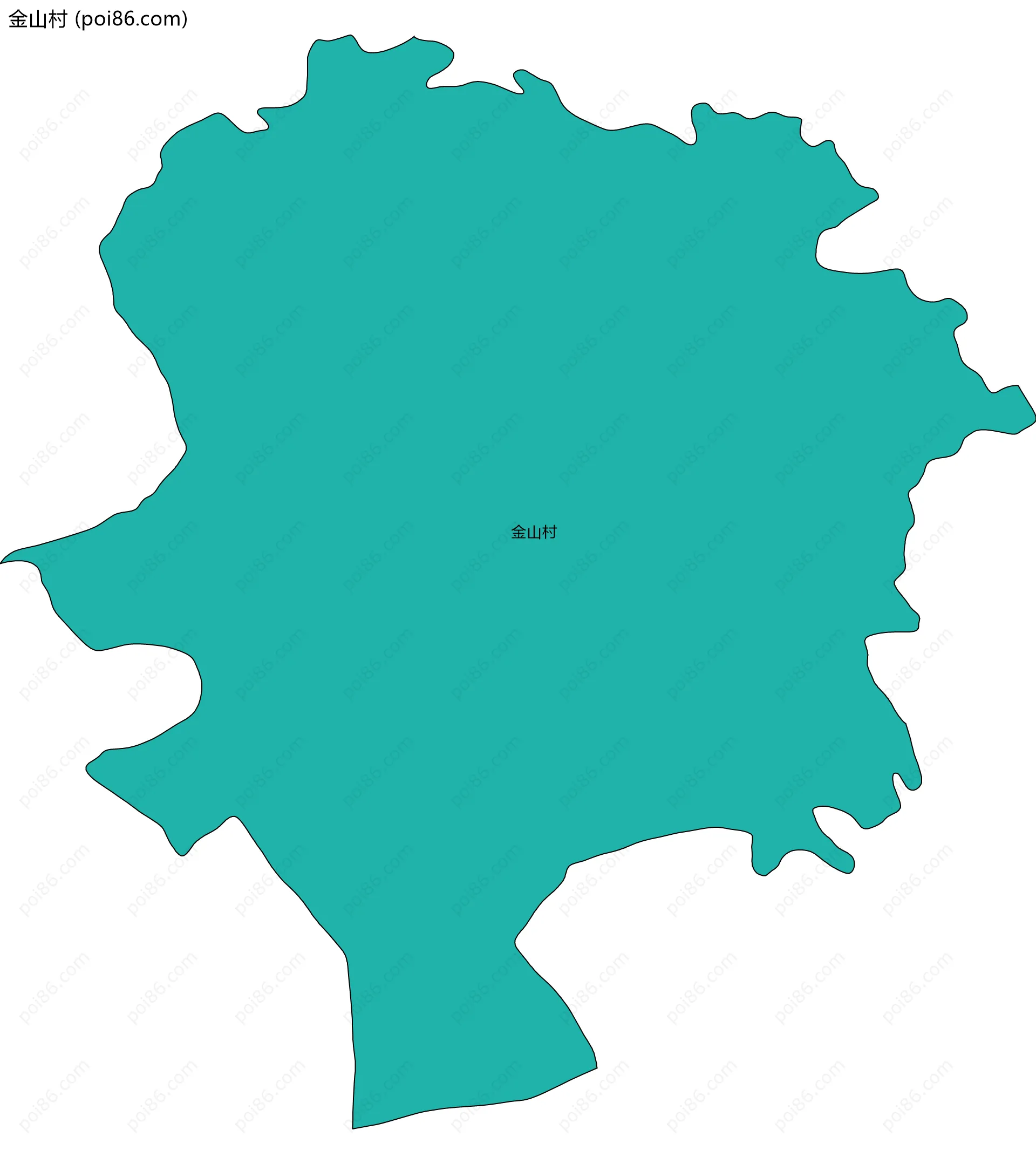 金山村边界地图