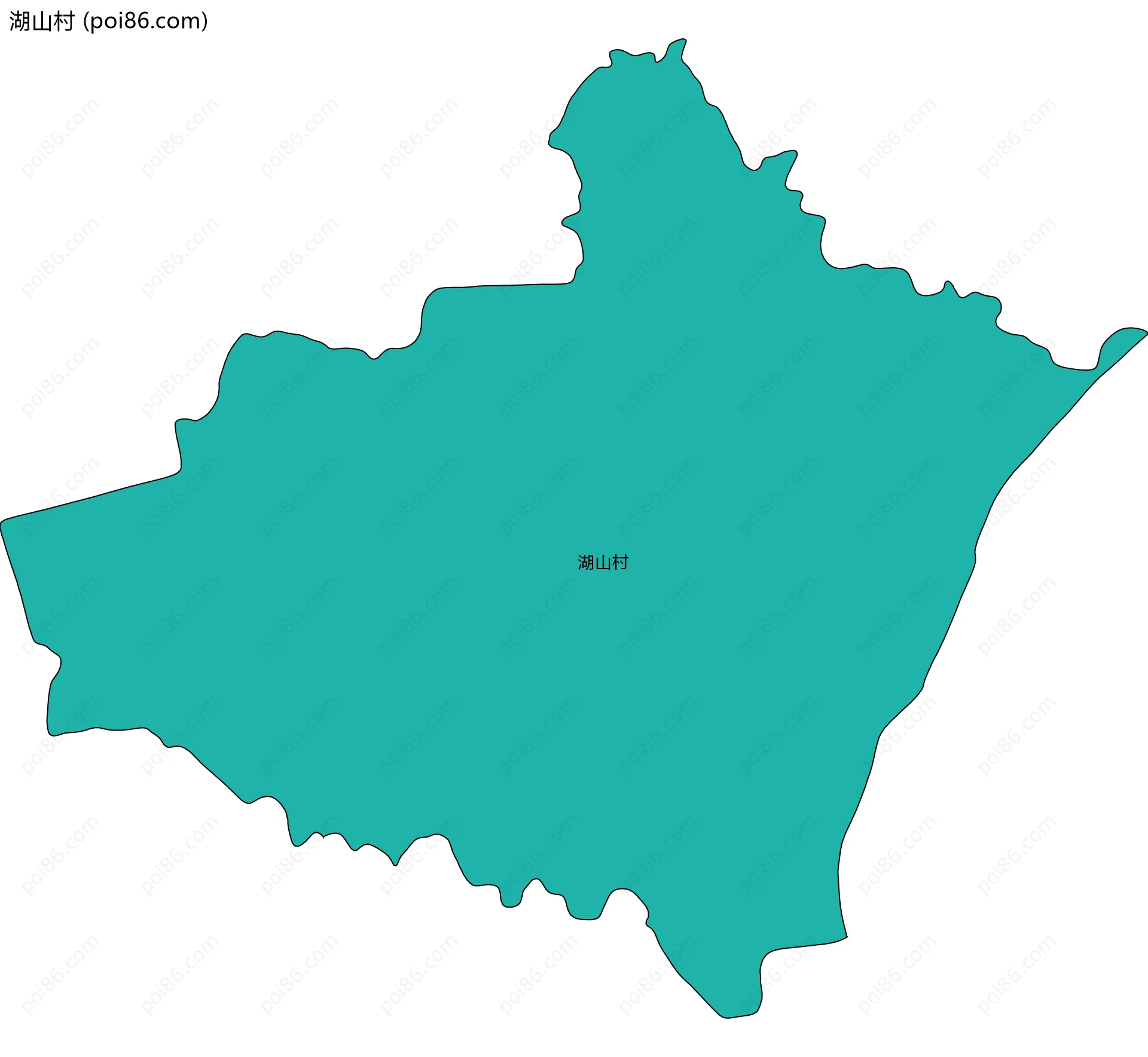 湖山村边界地图