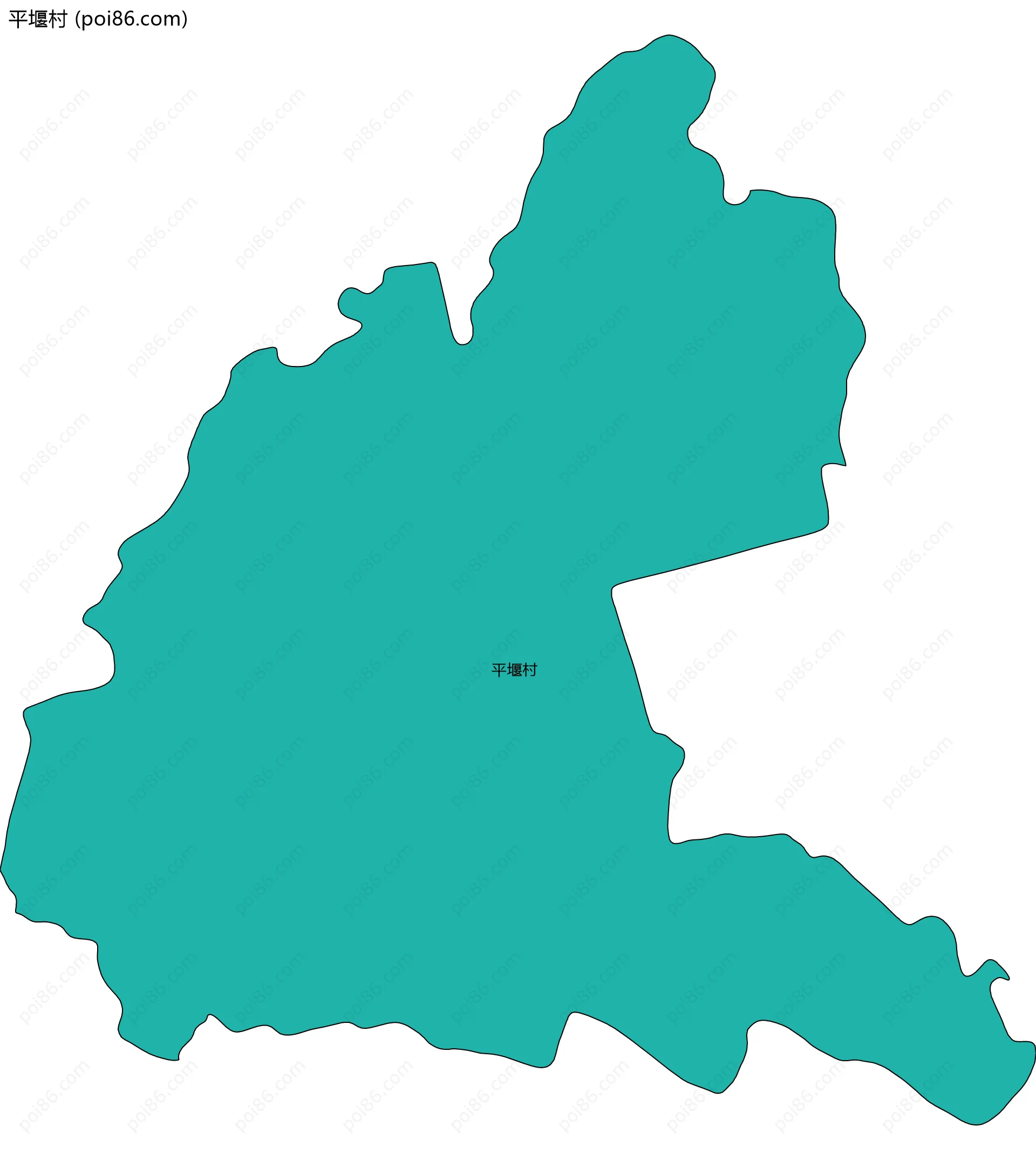 平堰村边界地图