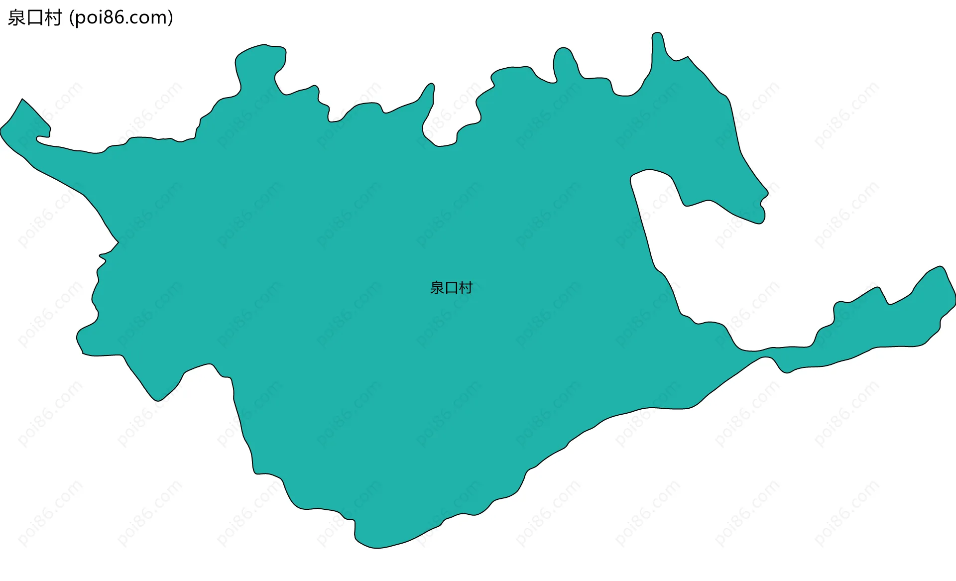 泉口村边界地图