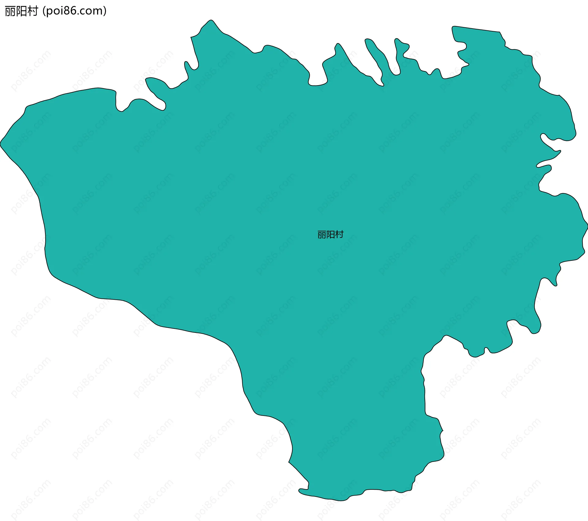 丽阳村边界地图