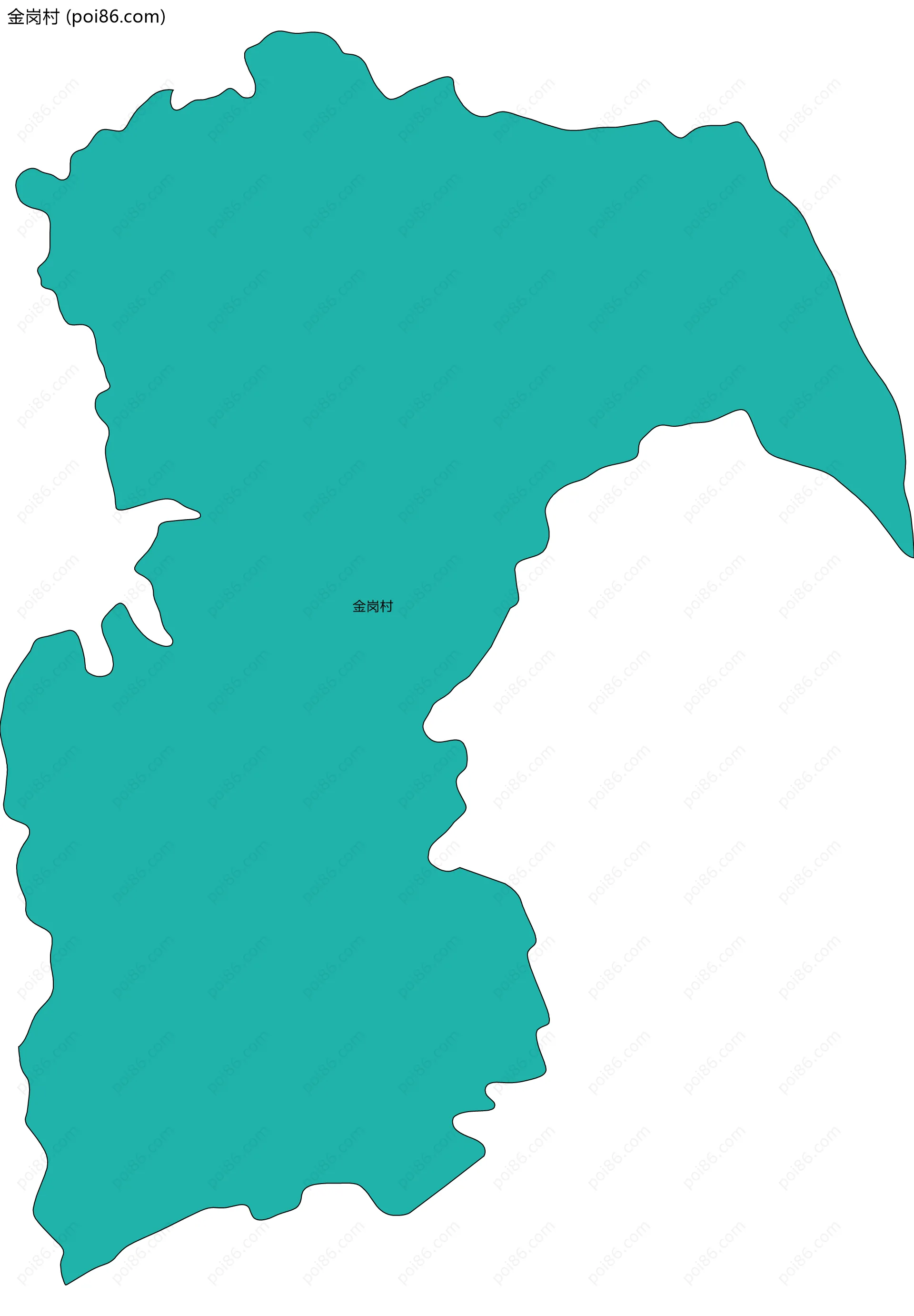 金岗村边界地图