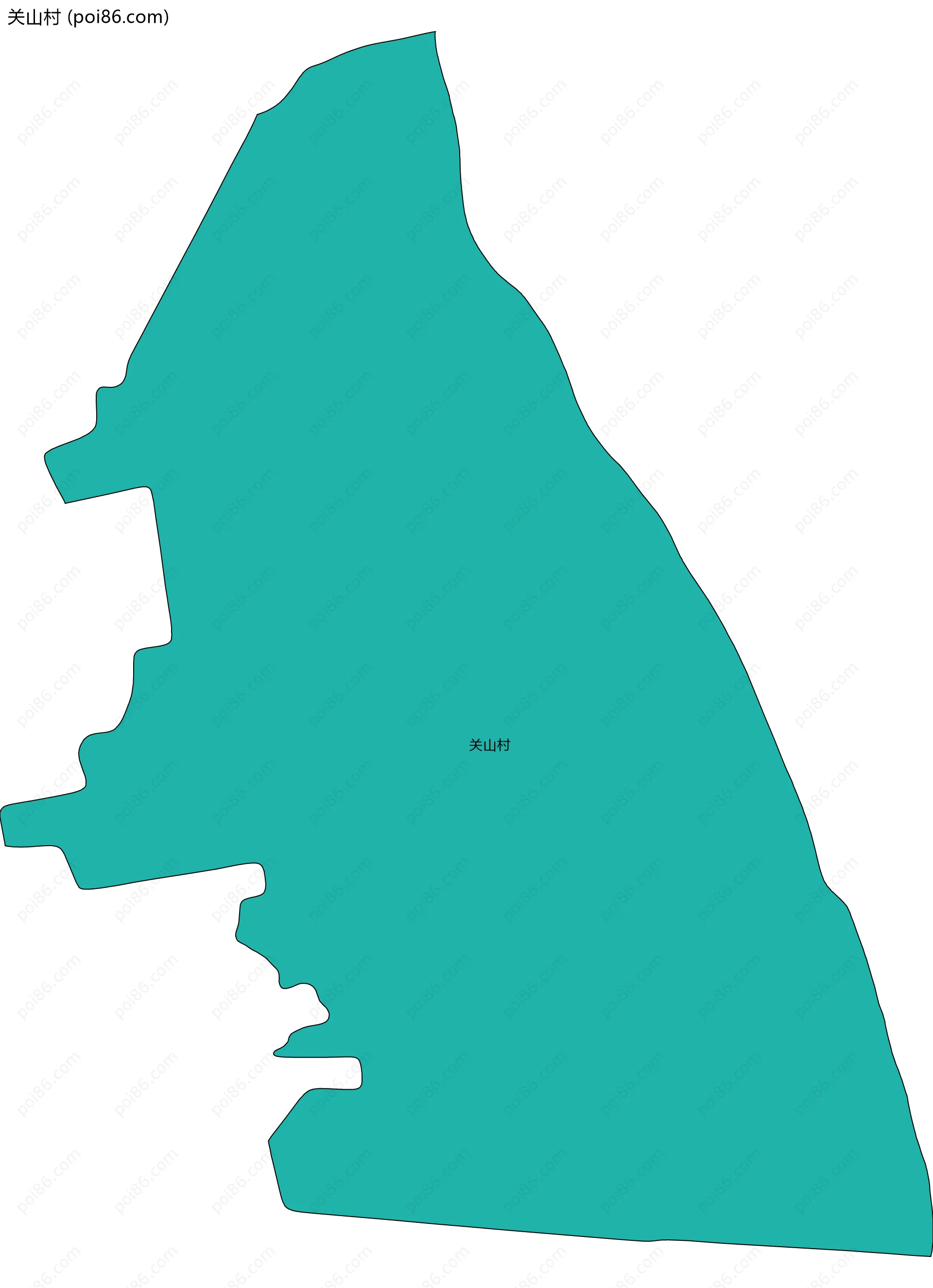 关山村边界地图